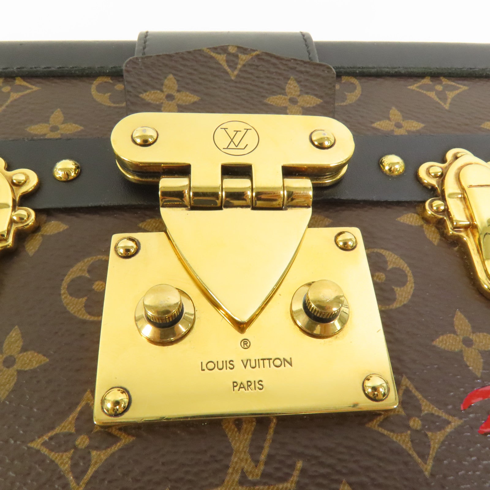 LOUIS VUITTON 【激減優惠】Monogram Petite Malle金扣肩背袋