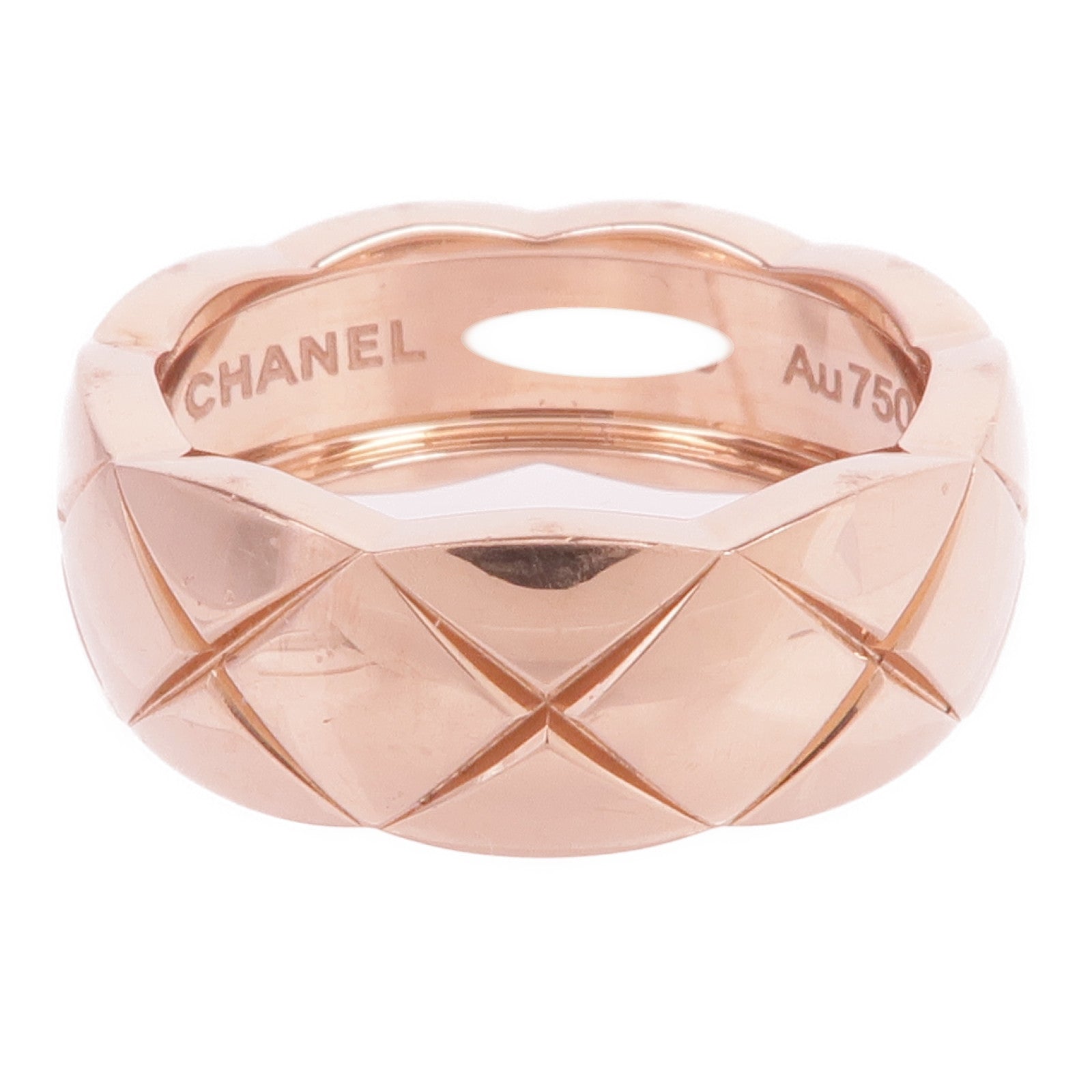 CHANEL 18K玫瑰金Coco Crush Ring戒指Chanel#48/US#4.5