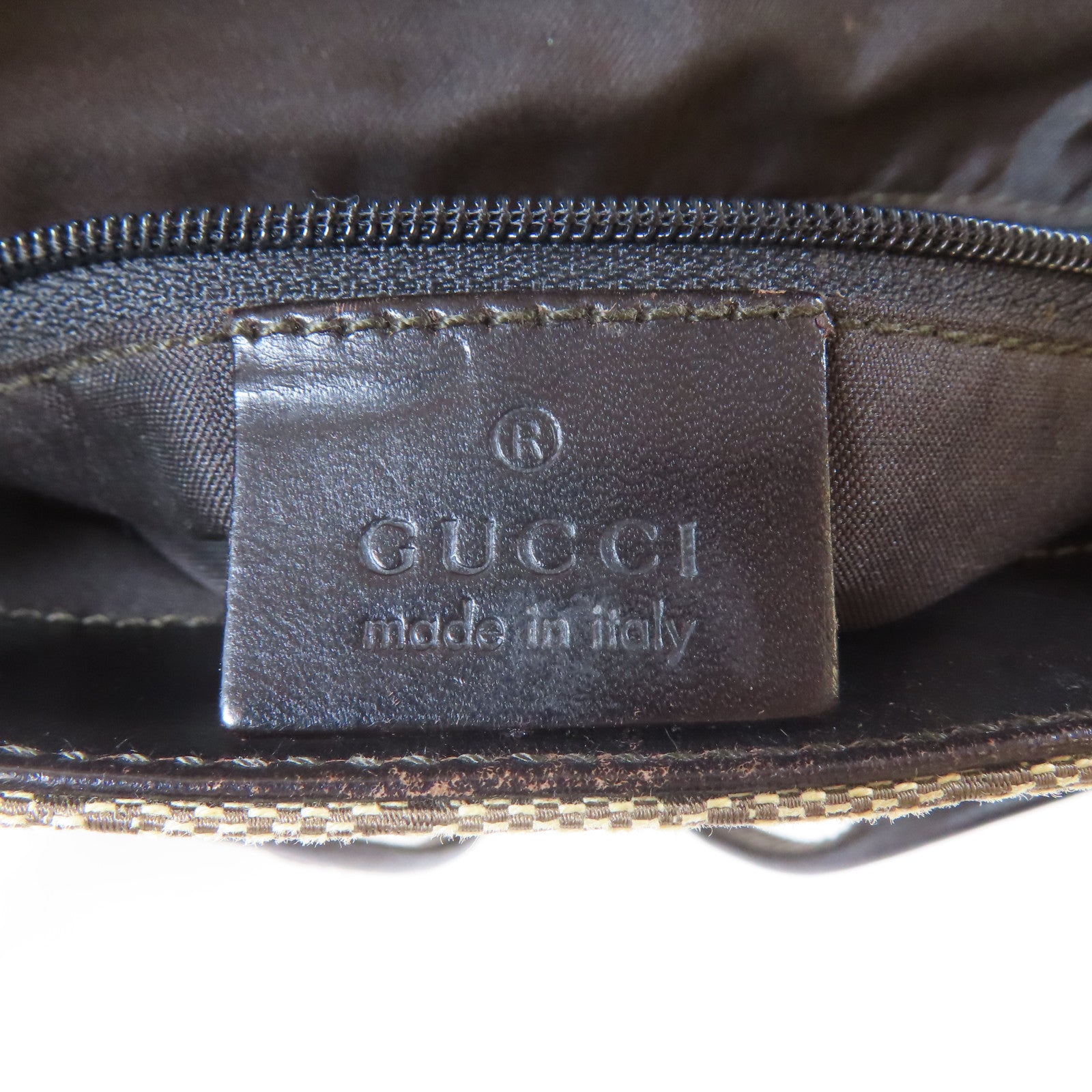 GUCCI 帆布GG Supreme BackPack銀扣背包啡色