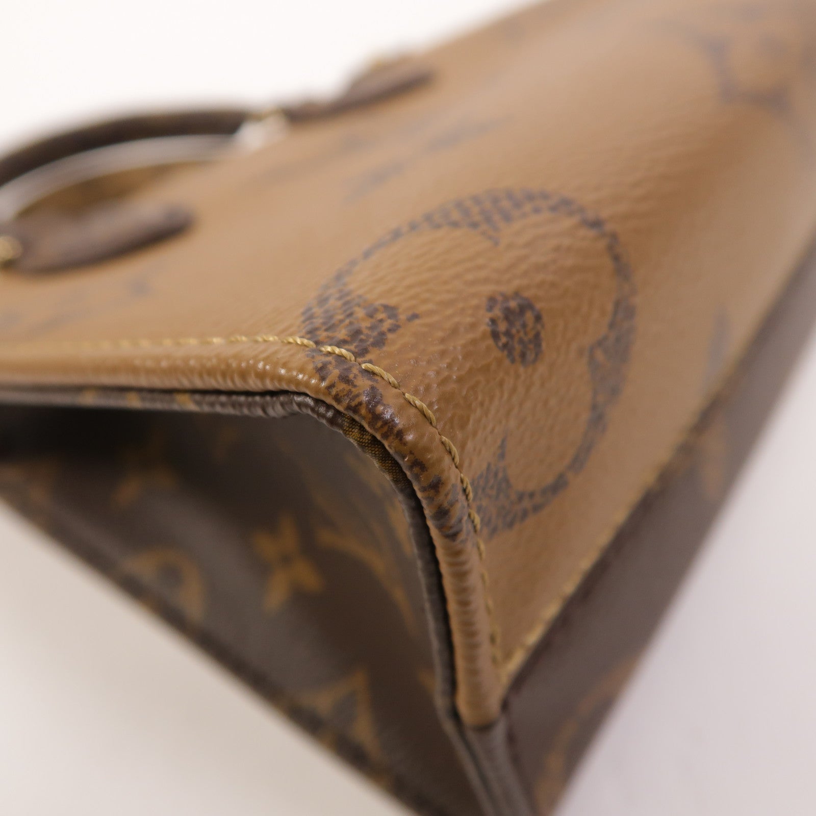 LOUIS VUITTON Monogram Reverse On The Go BB金扣手挽肩背兩用袋
