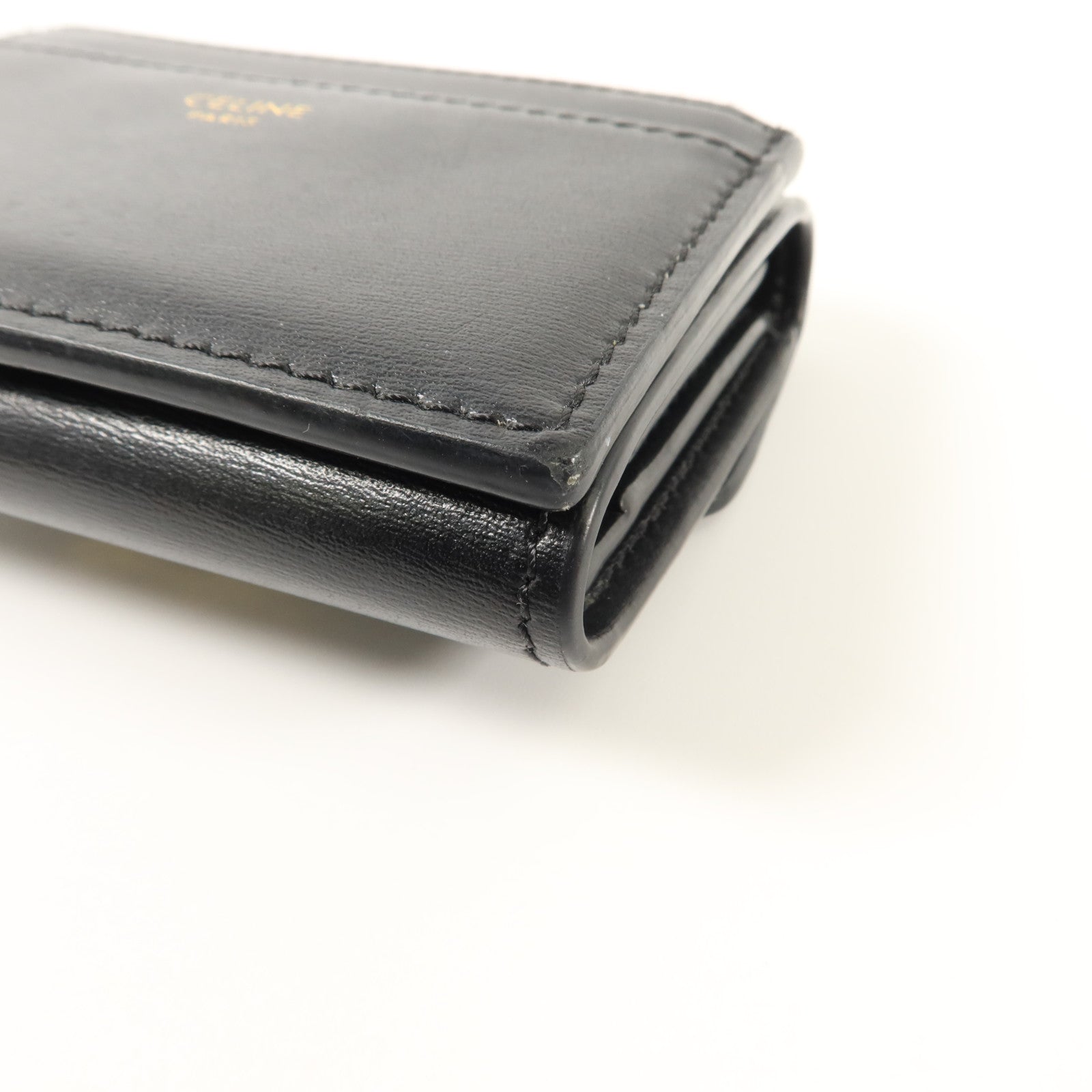 CELINE 牛皮皮革Triomphe Compact Wallet錢包