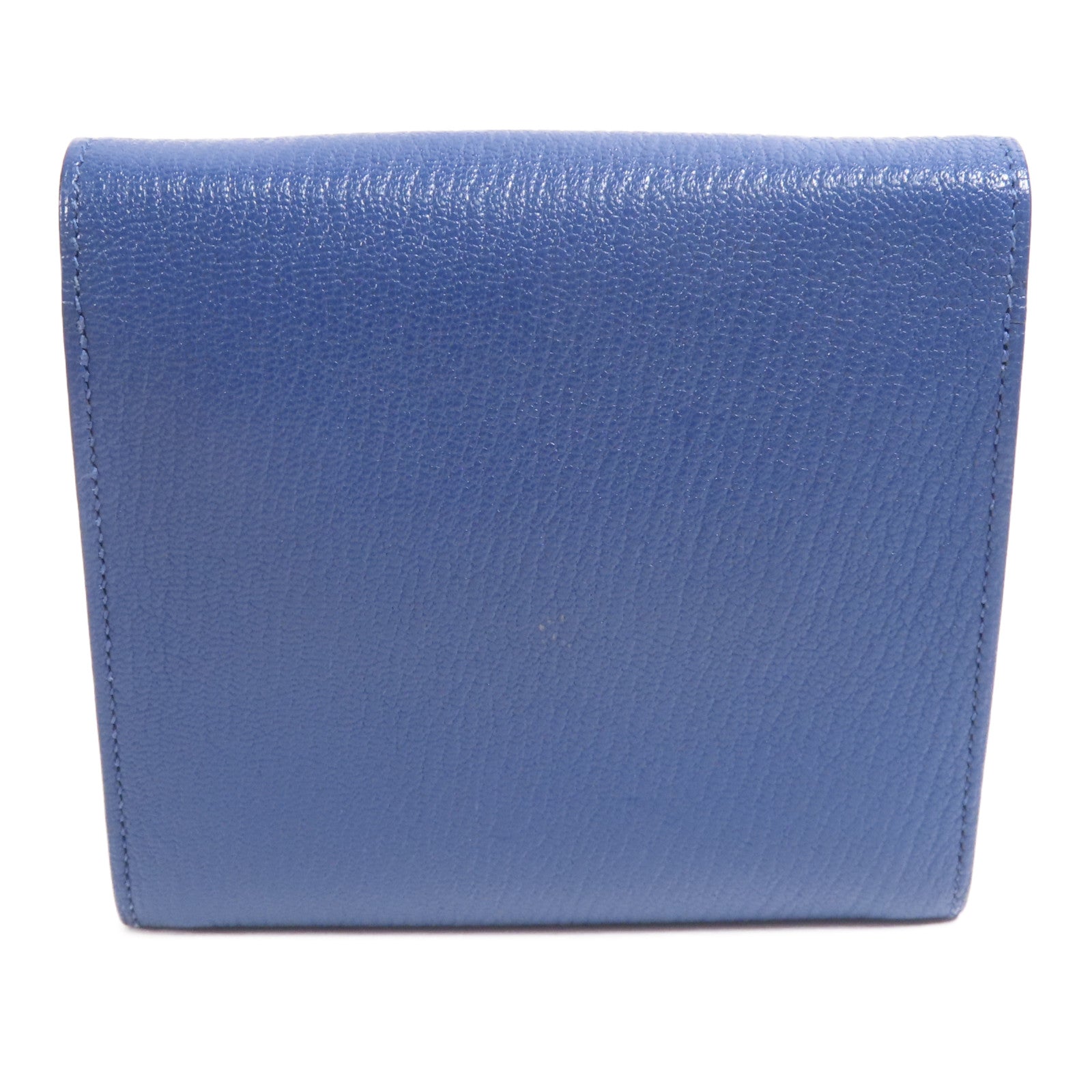 HERMES 【激減優惠】Chevre皮革Cinhetic To Go Wallet銀扣肩背袋7E Bleu Brighton