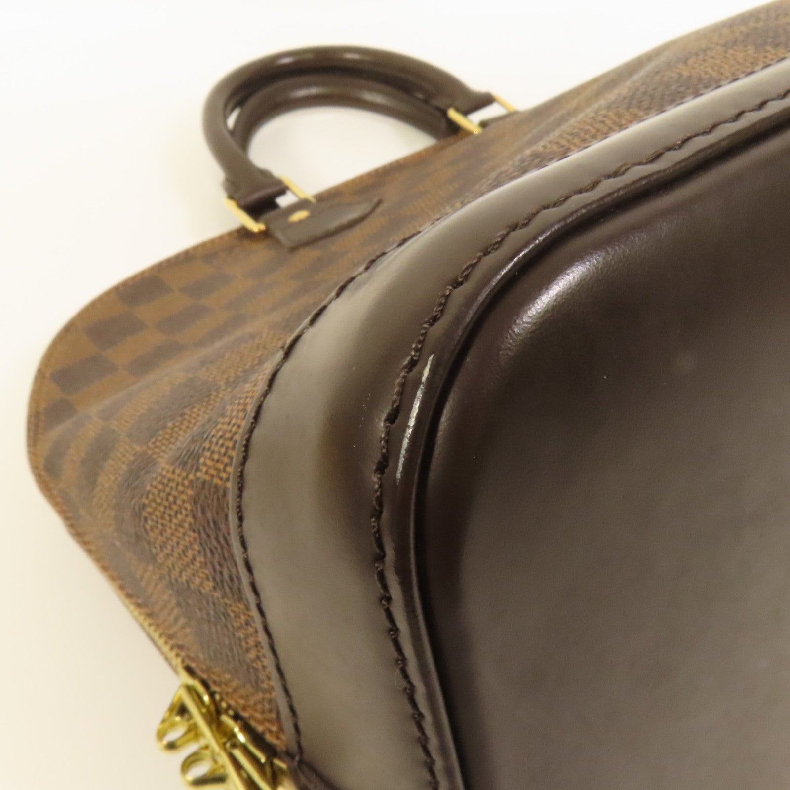 LOUIS VUITTON Damier Alma金扣手挽袋