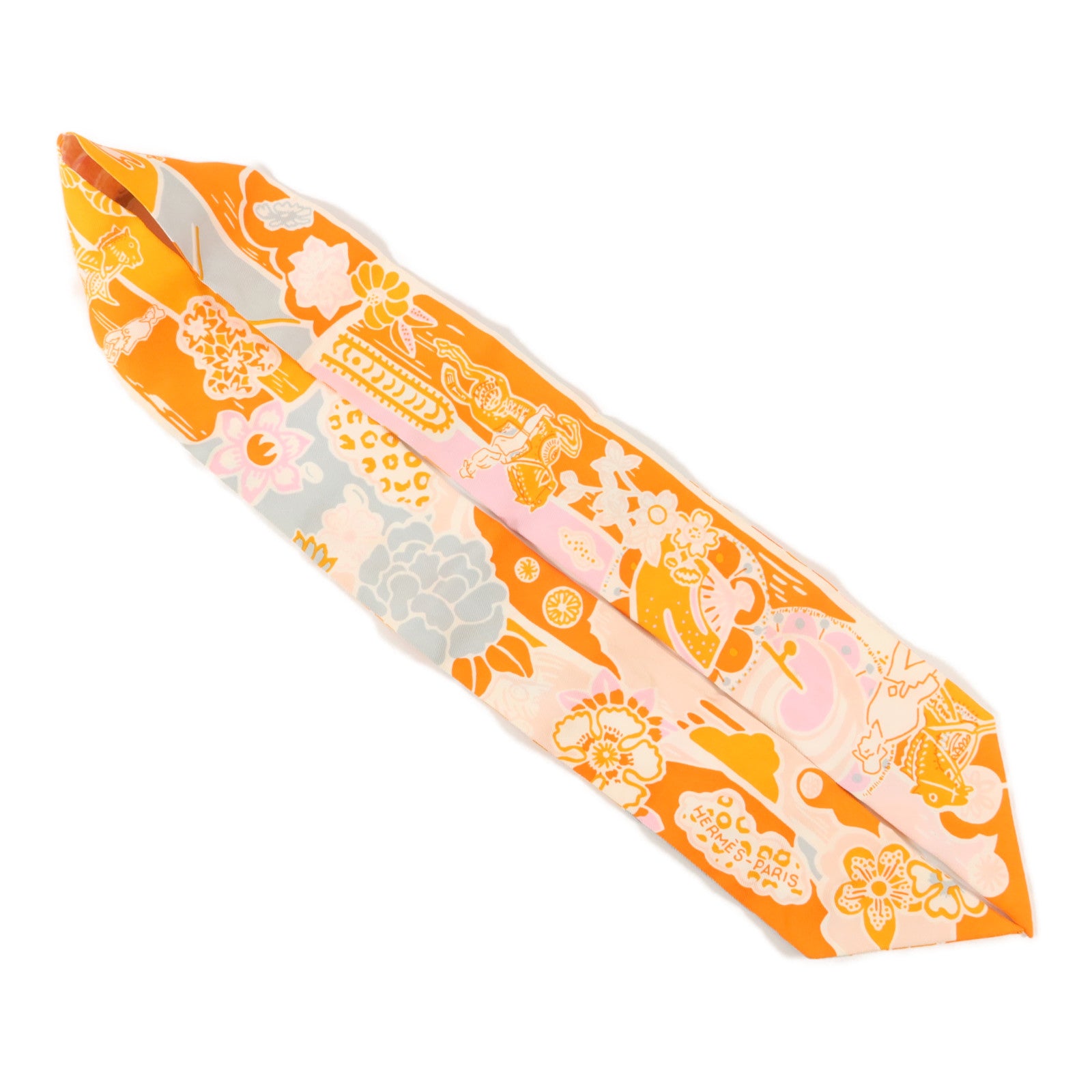 HERMES 絲質Twilly絲巾