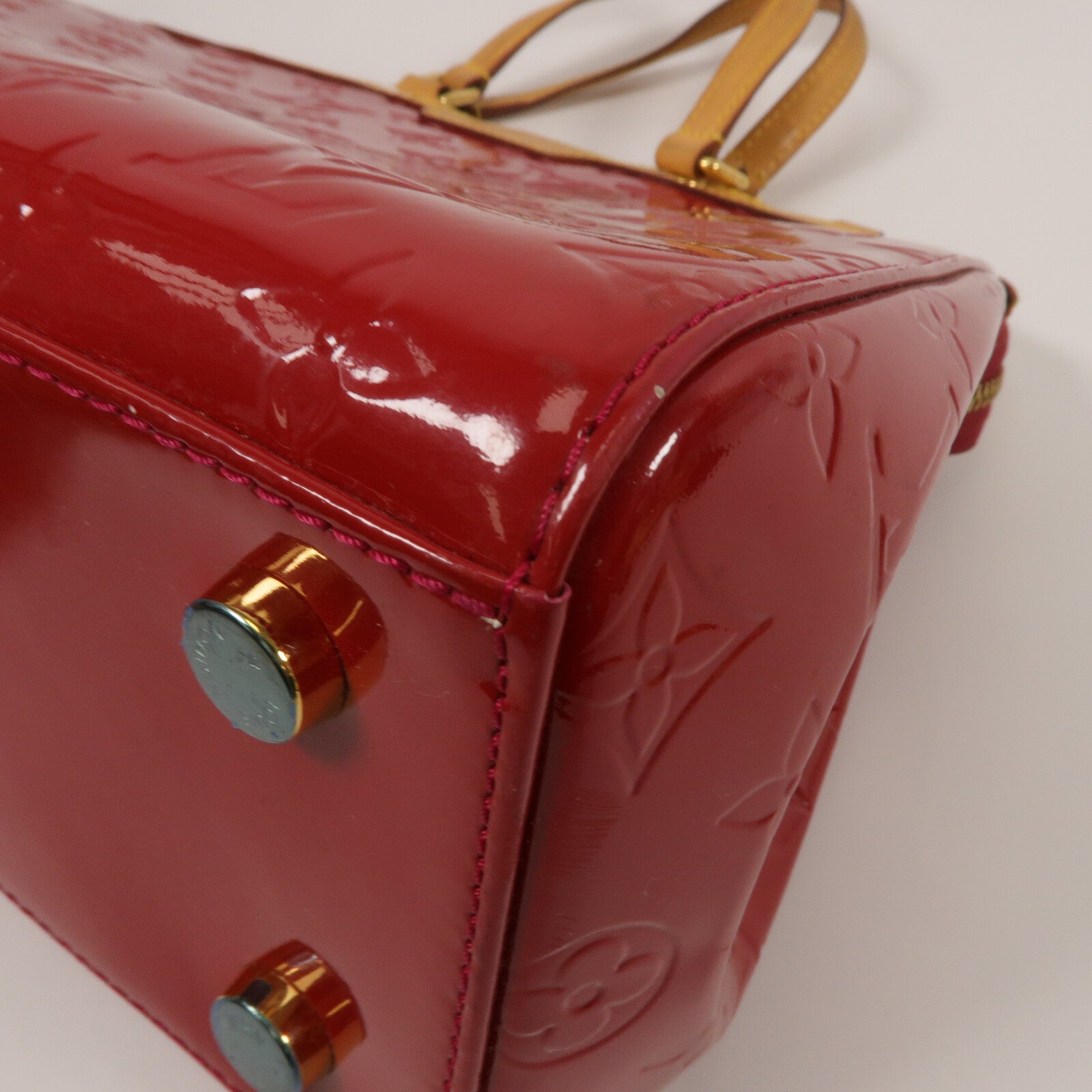 LOUIS VUITTON Mono-Vernis Brea MM手挽肩背兩用袋紅色