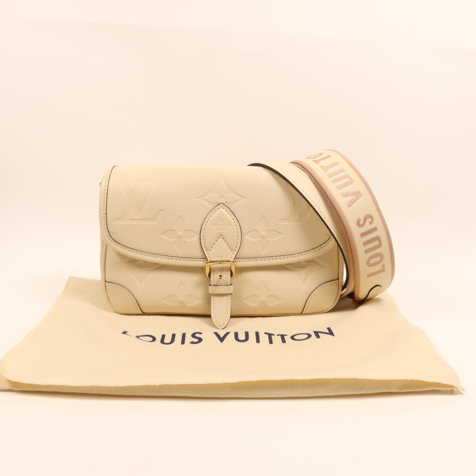 LOUIS VUITTON Monogram Empreinte Diane金扣手挽肩背兩用袋