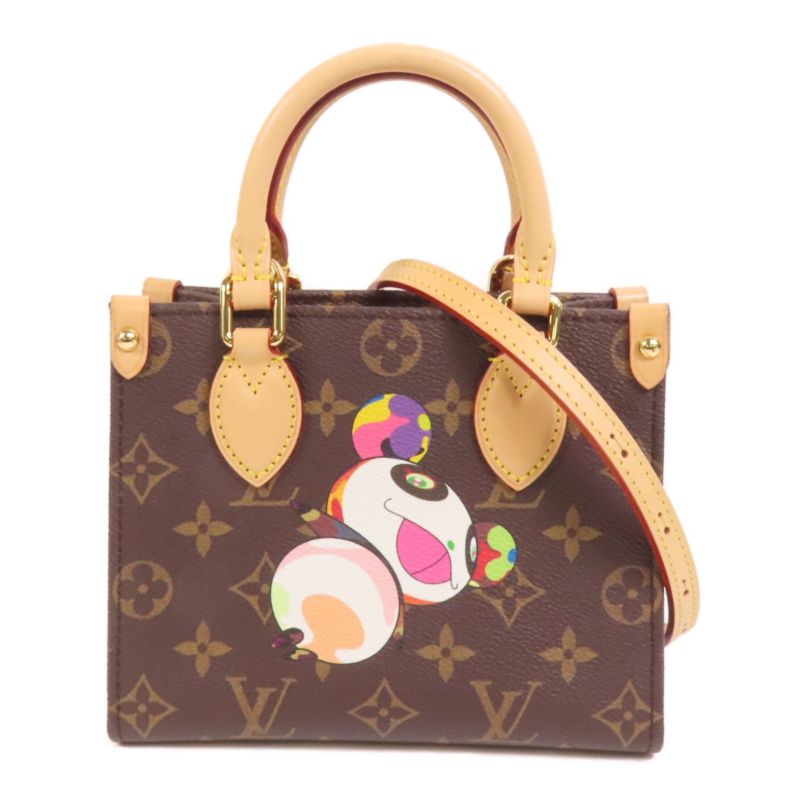 LOUIS VUITTON Monogram LV x TM On The Go BB金扣手挽肩背兩用袋