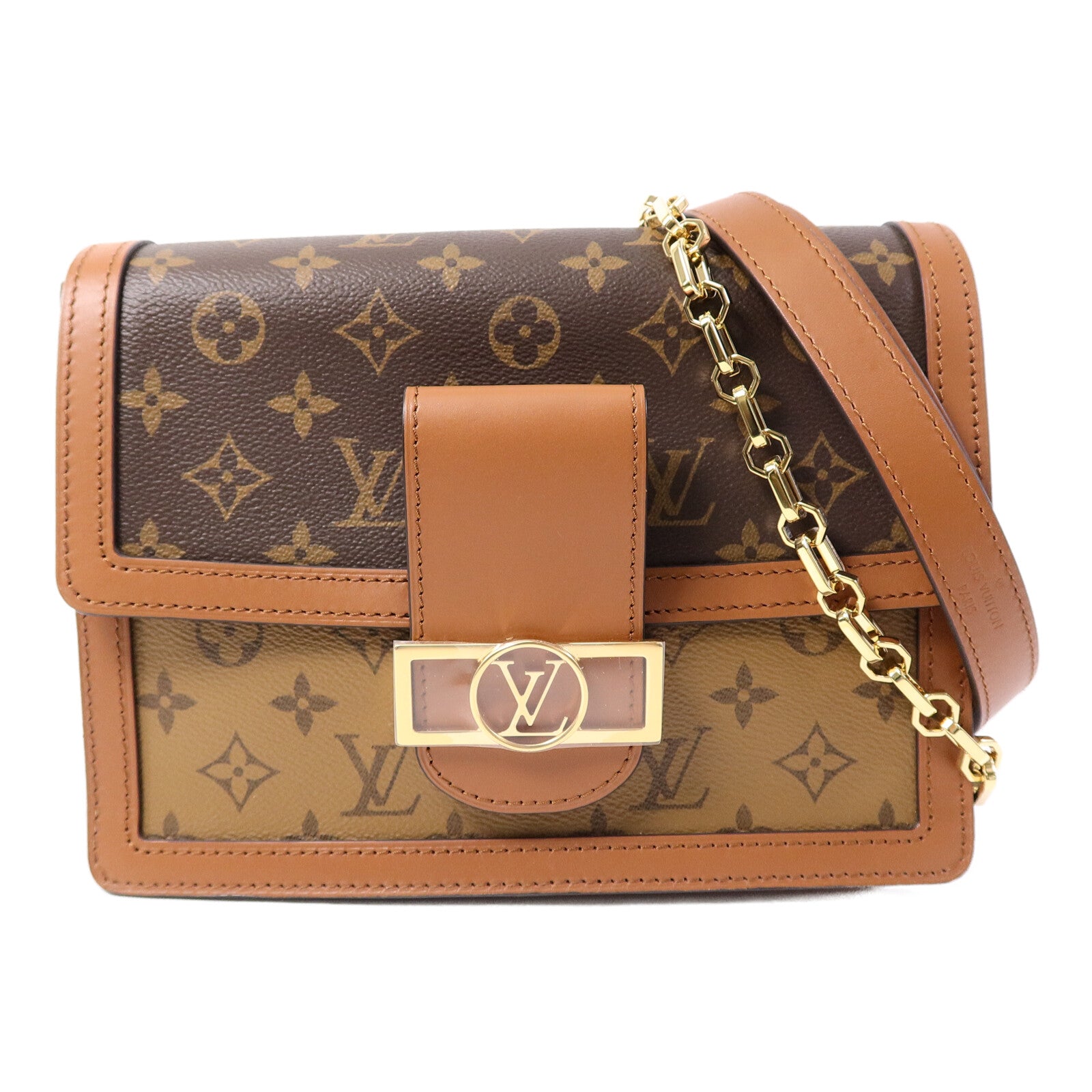 LOUIS VUITTON Monogram/Monogram Reverse Dauphine MM手挽肩背兩用袋