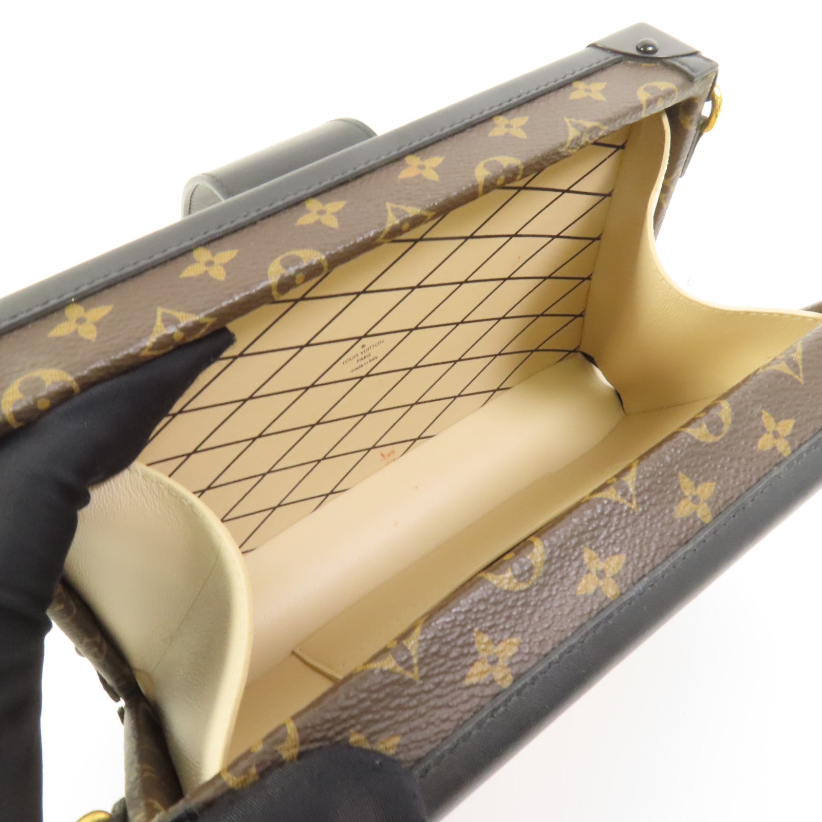 LOUIS VUITTON 【激減優惠】Monogram Petite Malle金扣肩背袋