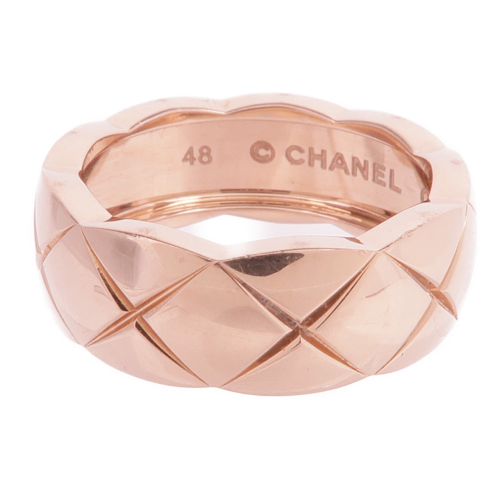 CHANEL 18K玫瑰金Coco Crush Ring戒指Chanel#48/US#4.5