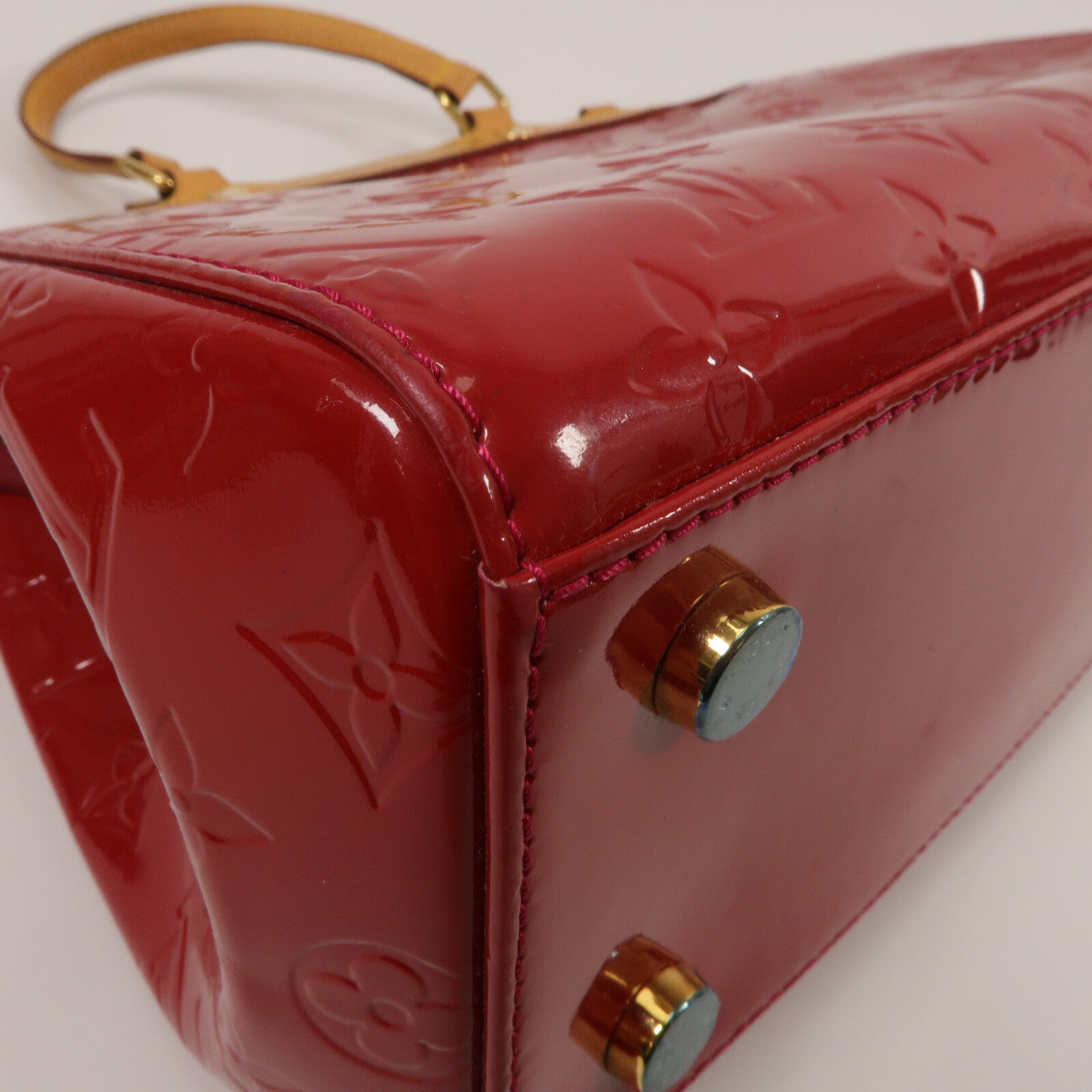 LOUIS VUITTON Mono-Vernis Brea MM手挽肩背兩用袋紅色