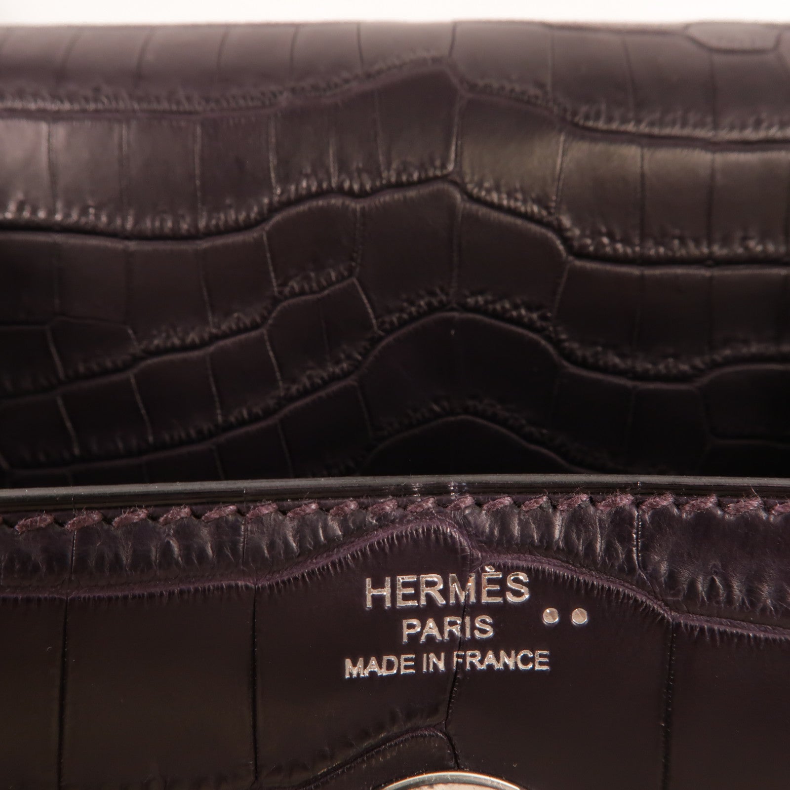 HERMES Niloticus皮革Lindy 26手挽肩背兩用袋Prunoir