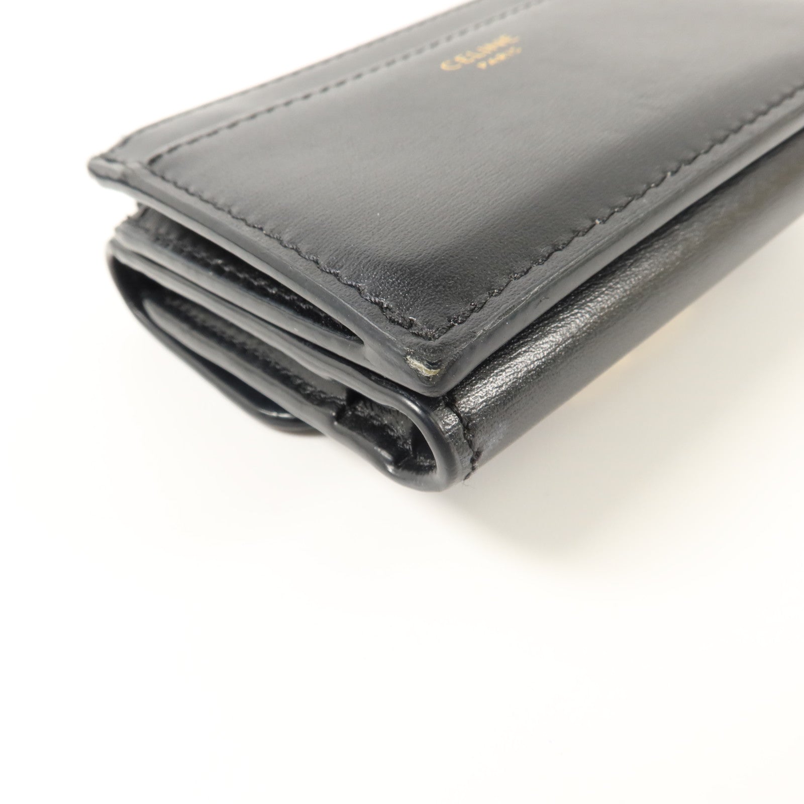 CELINE 牛皮皮革Triomphe Compact Wallet錢包