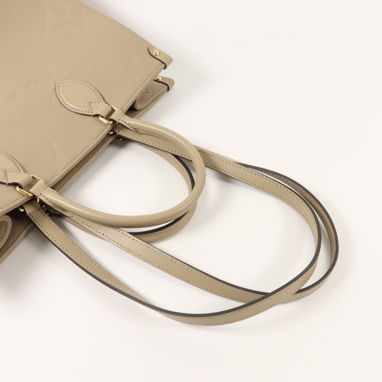 LOUIS VUITTON Monogram Empreinte On The Go MM金扣手挽肩背兩用袋