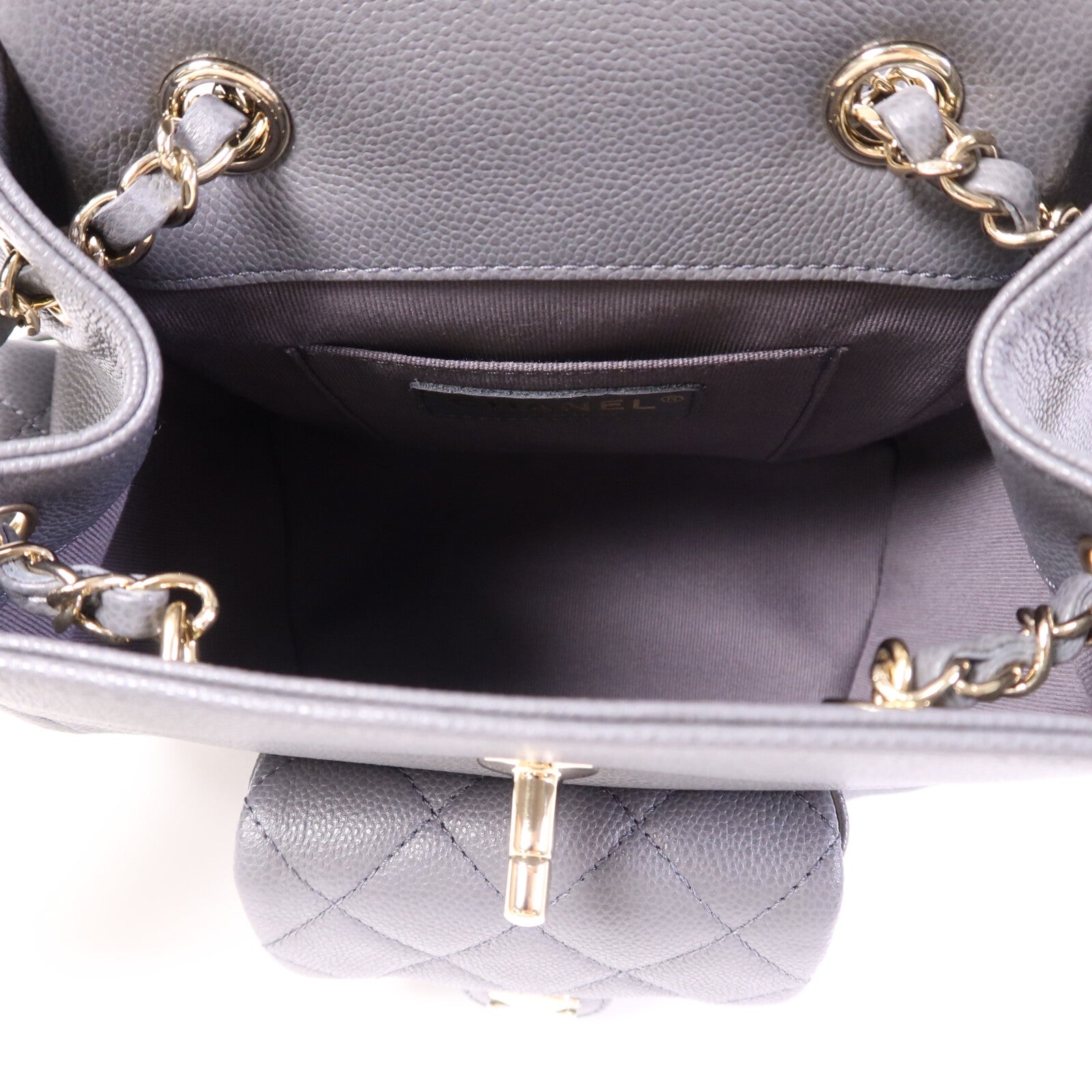 CHANEL 牛皮皮革Duma Backpack金扣背包