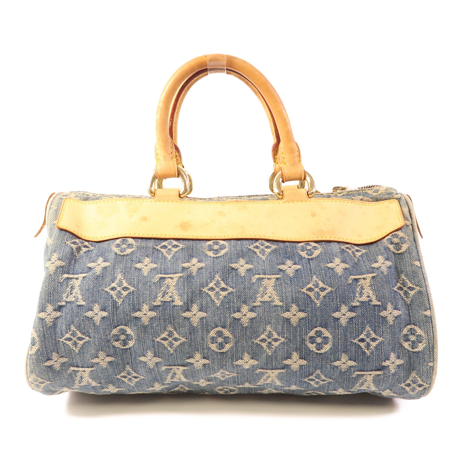 LOUIS VUITTON Monogram Denim Neo Speedy金扣手挽袋