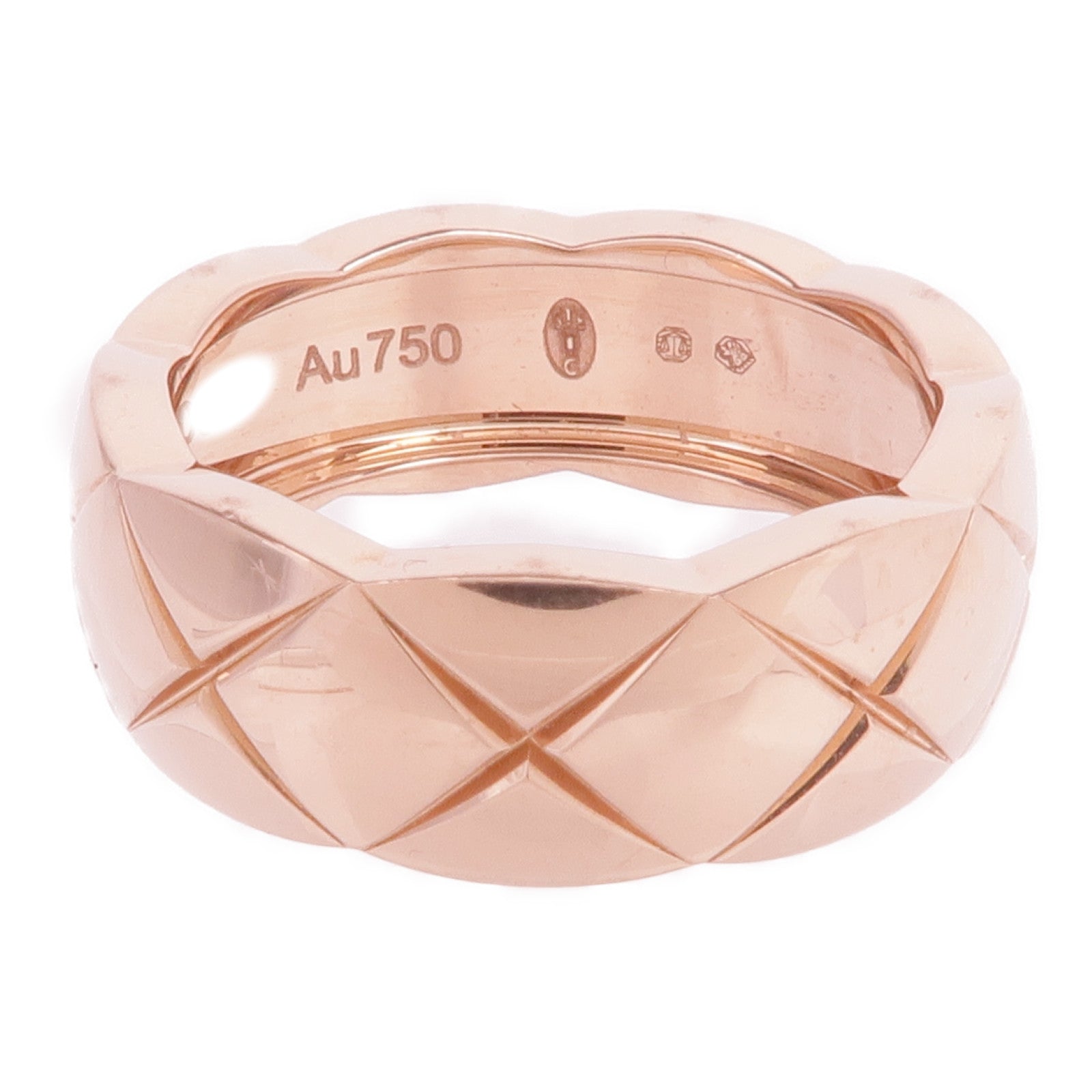 CHANEL 18K玫瑰金Coco Crush Ring戒指Chanel#48/US#4.5