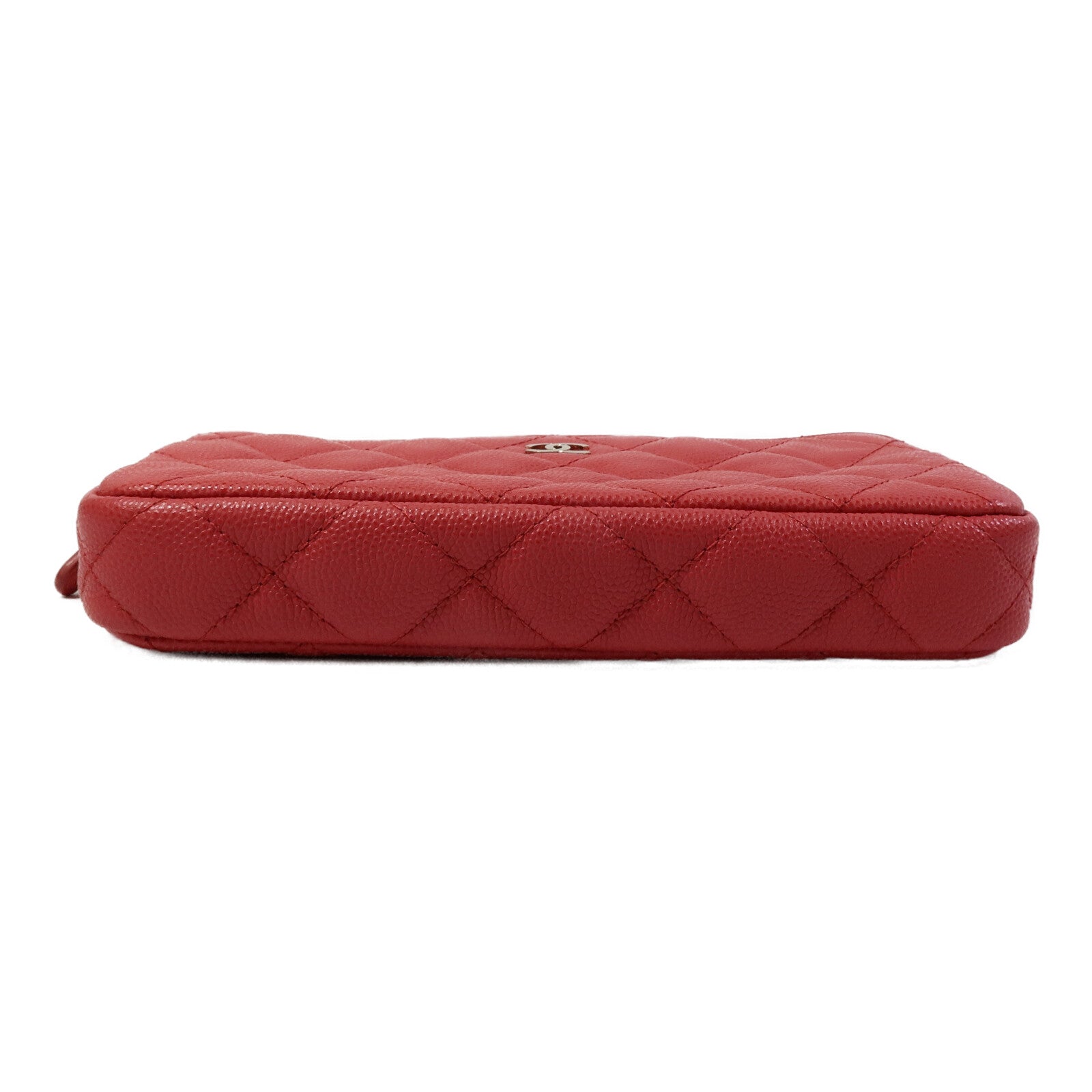 CHANEL 牛皮皮革Zipper Phone Bag鏈帶肩背袋