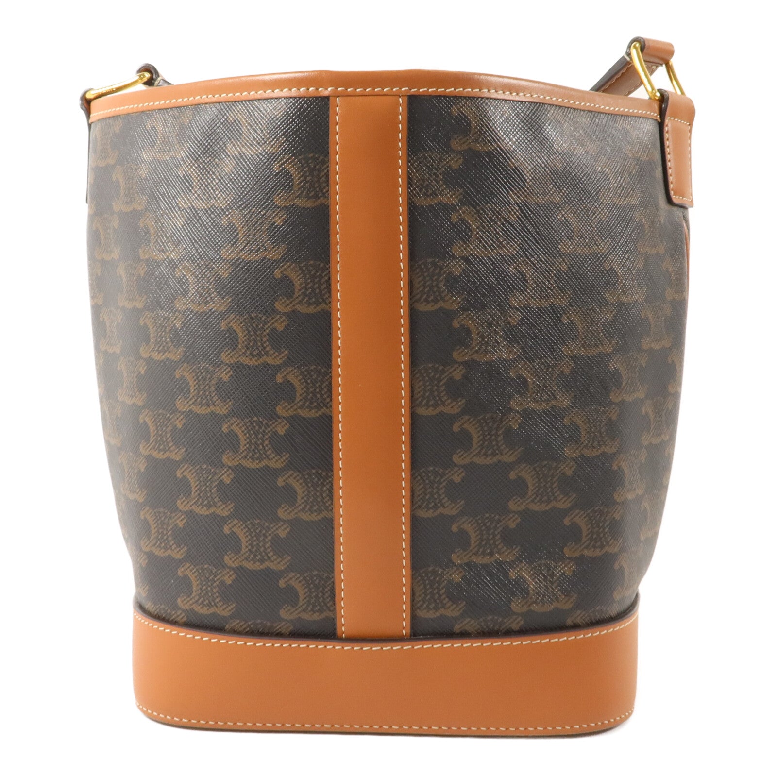 CELINE 塗層帆布Triomphe Small Bucket肩背袋