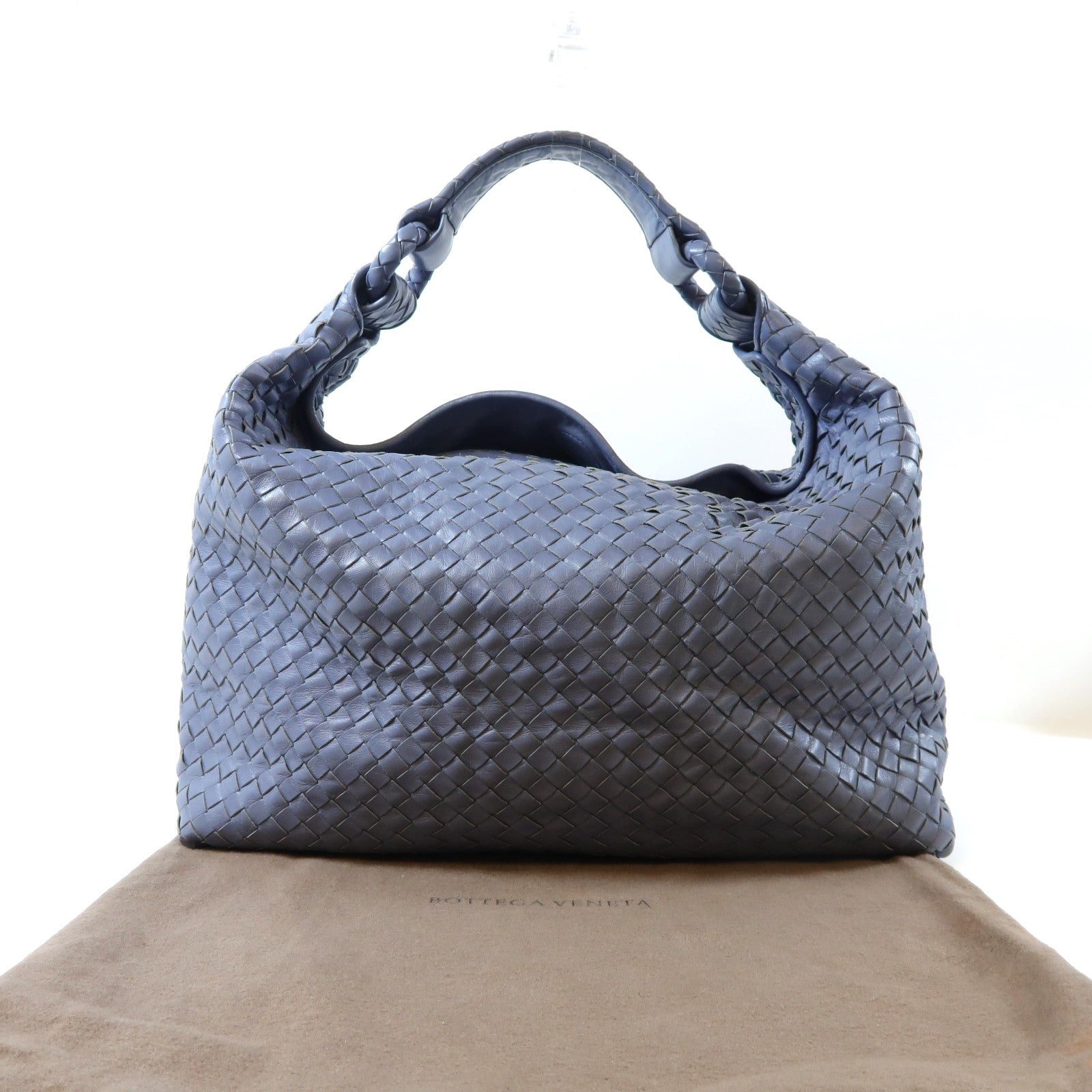 BOTTEGA VENETA 織紋皮革Tote Bag手挽袋藍色