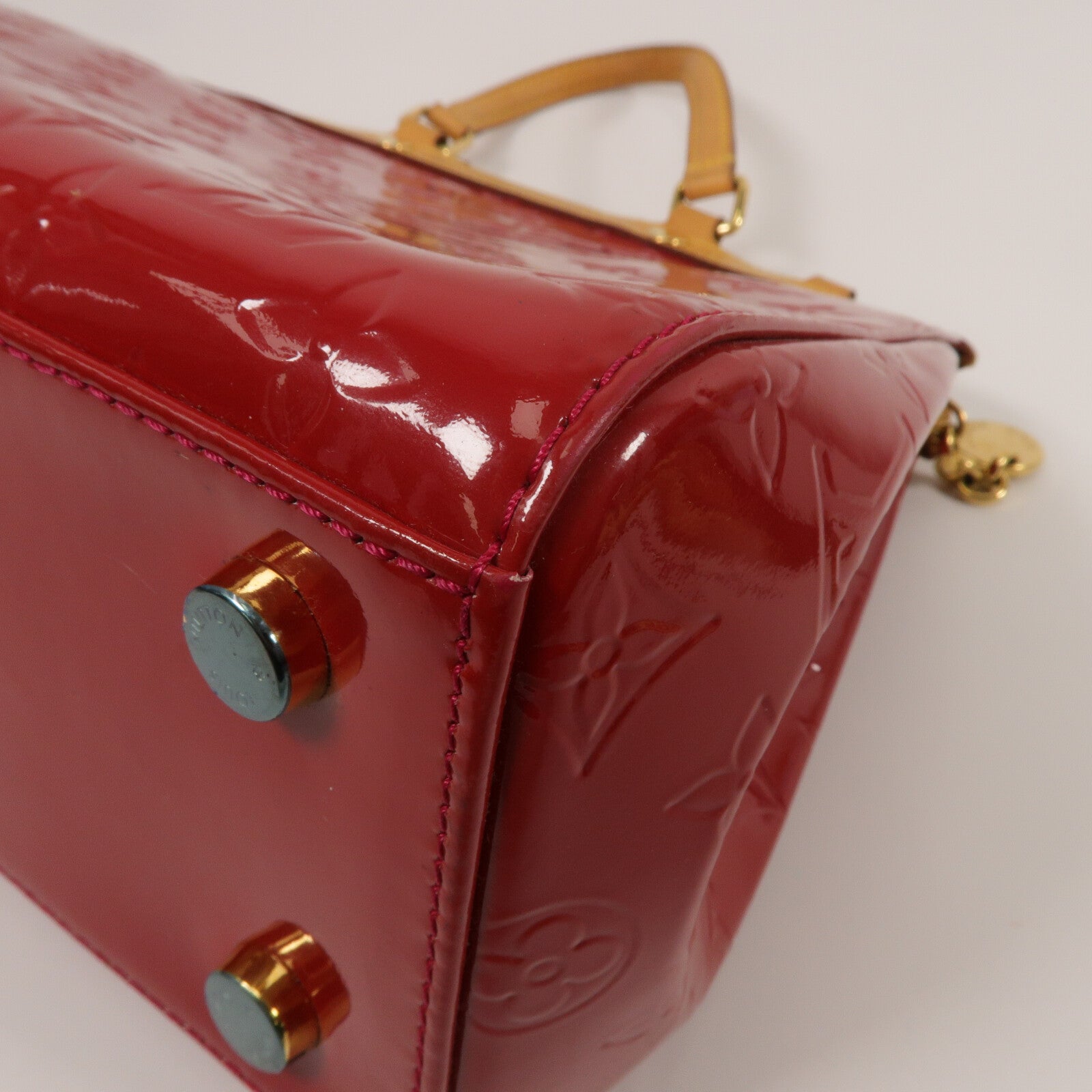 LOUIS VUITTON Mono-Vernis Brea MM手挽肩背兩用袋紅色