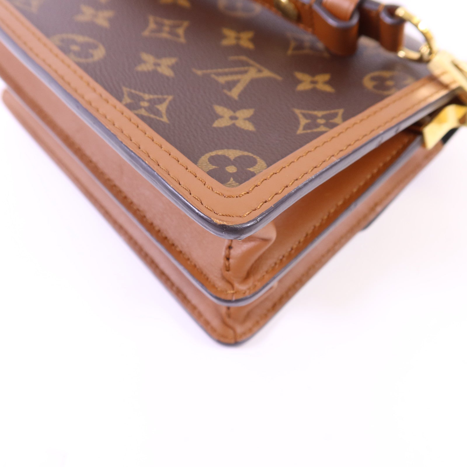 LOUIS VUITTON 【激減優惠】Monogram Reverse Mini Dauphine金扣肩背袋