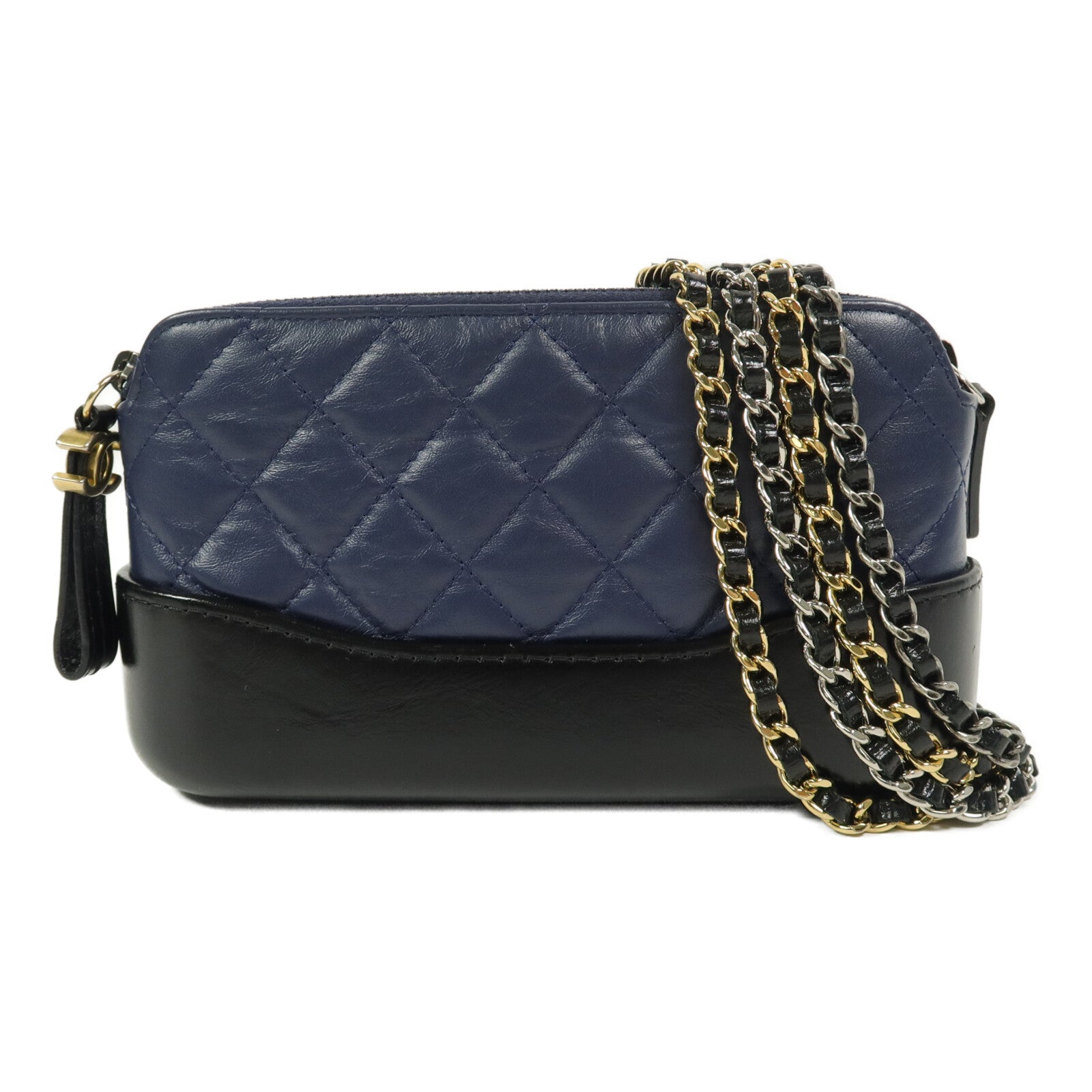 CHANEL 牛皮皮革Gabrielle Wallet On Chain鏈帶肩背袋