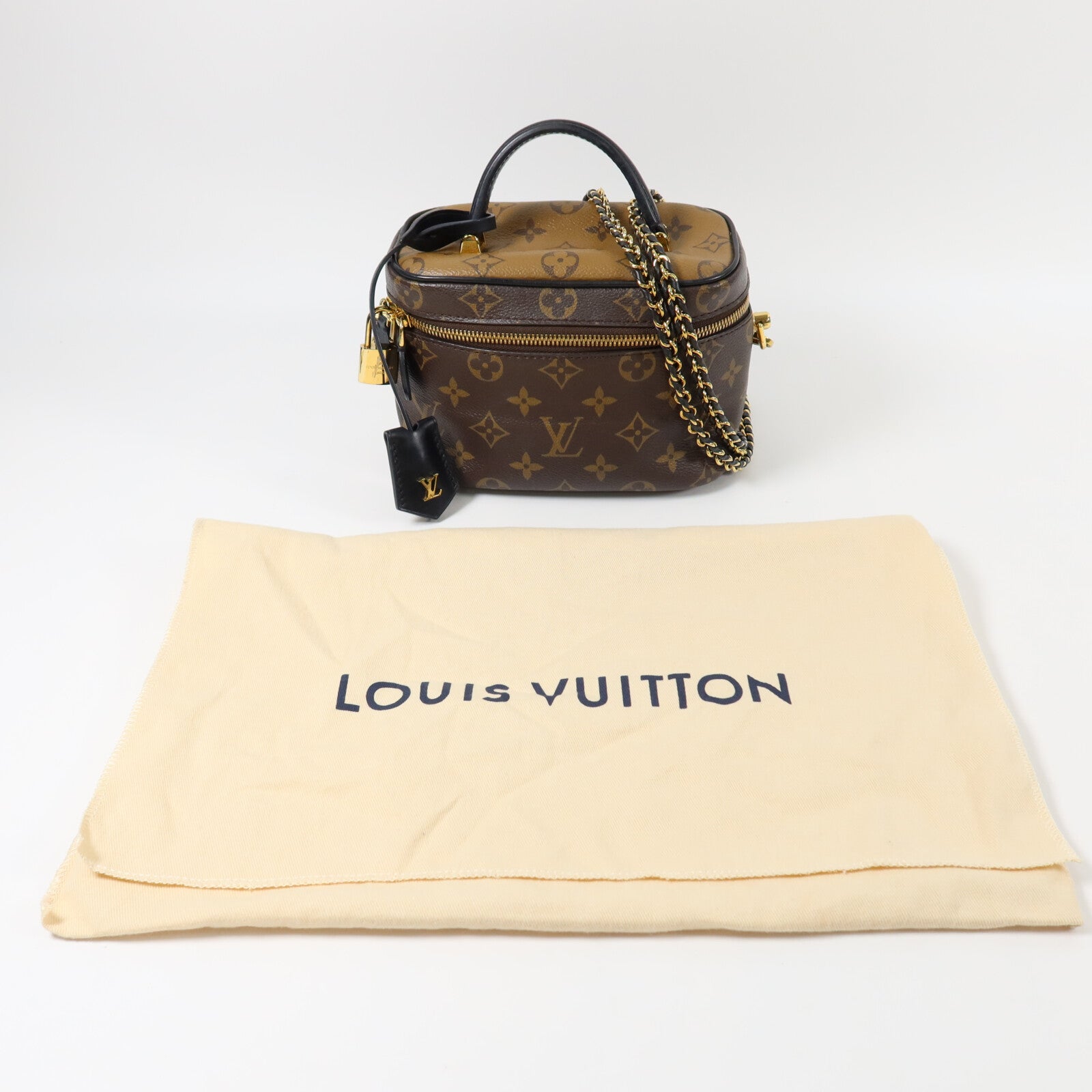LOUIS VUITTON Monogram Reverse Vanity PM手挽肩背兩用袋
