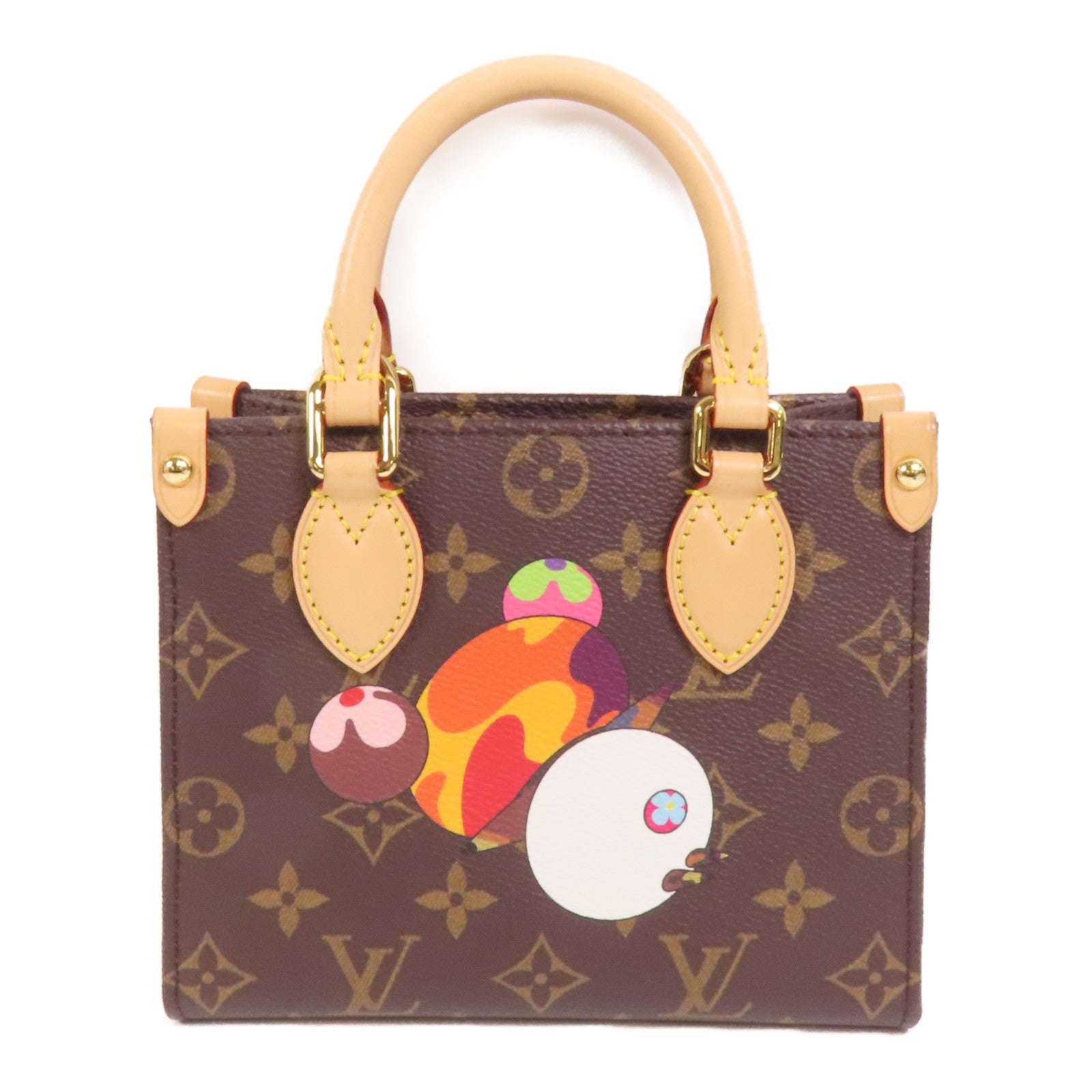 LOUIS VUITTON Monogram LV x TM On The Go BB金扣手挽肩背兩用袋