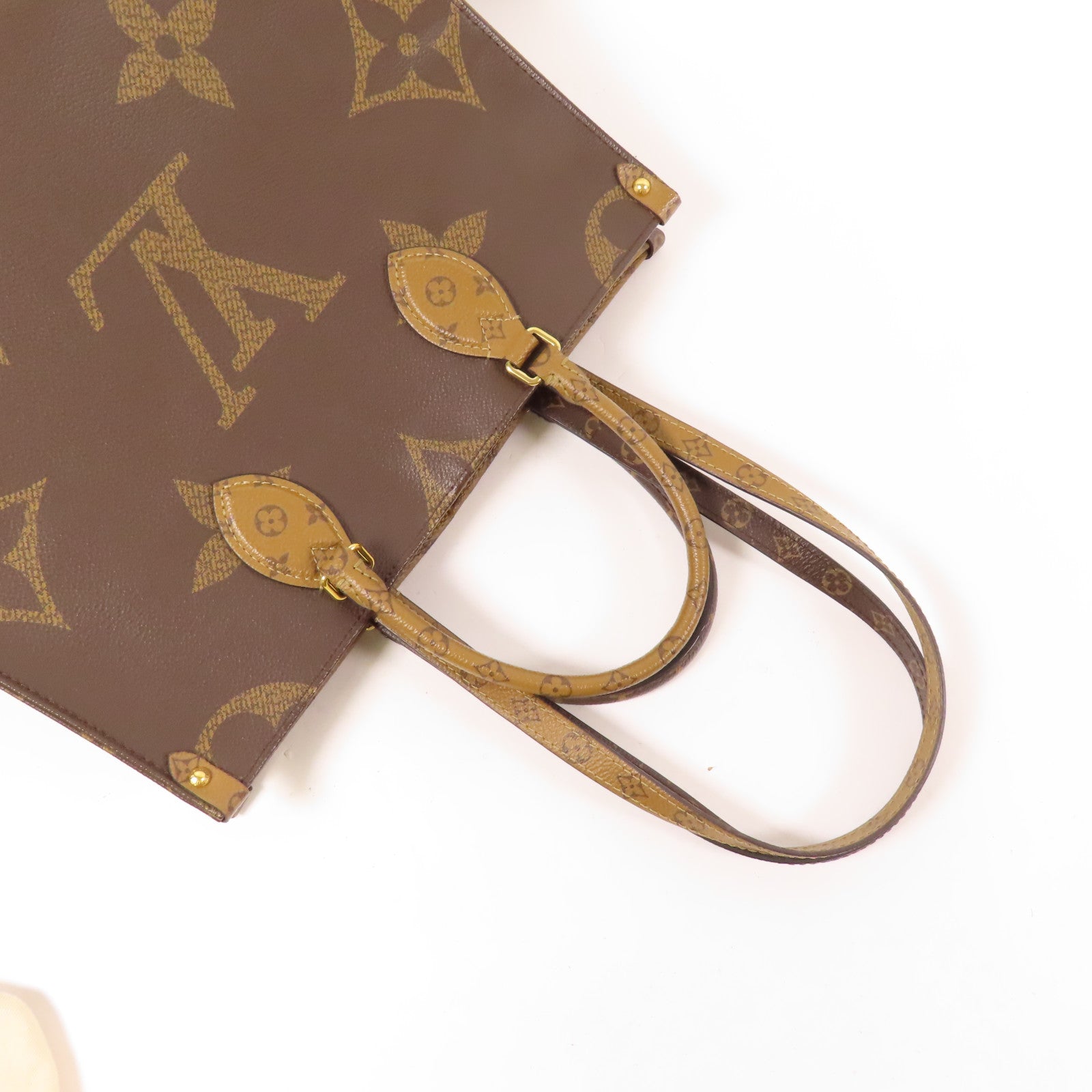 LOUIS VUITTON LV GHW On The Go MM 2 Way Bag M45321 Monogram Giant Brown