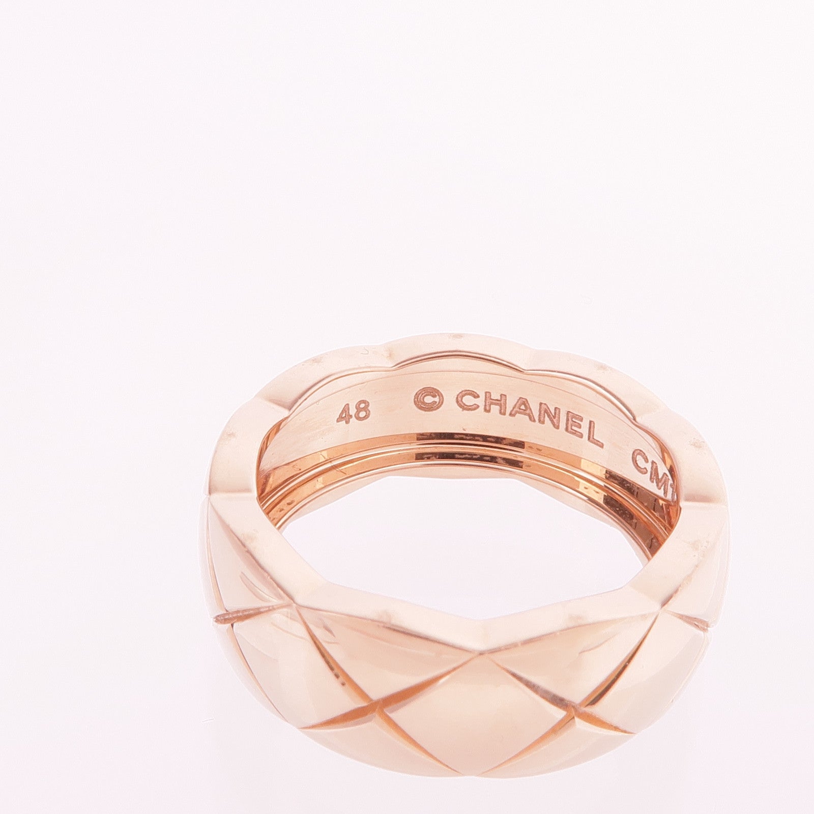 CHANEL 18K玫瑰金Coco Crush Ring戒指Chanel#48/US#4.5