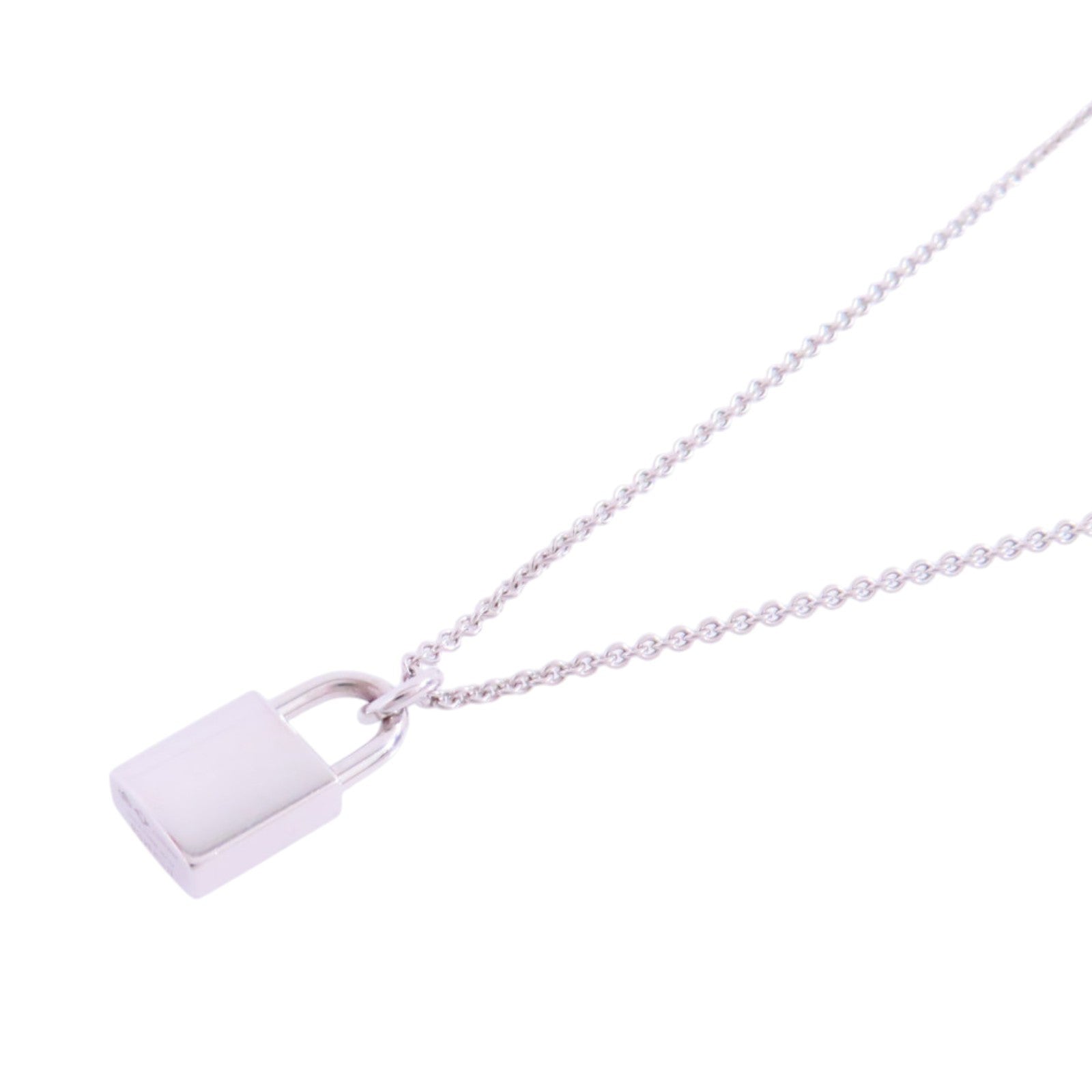 HERMES 【激減優惠】18K白金/鑽石Kelly Cadenas Pendant Necklace銀扣項鏈