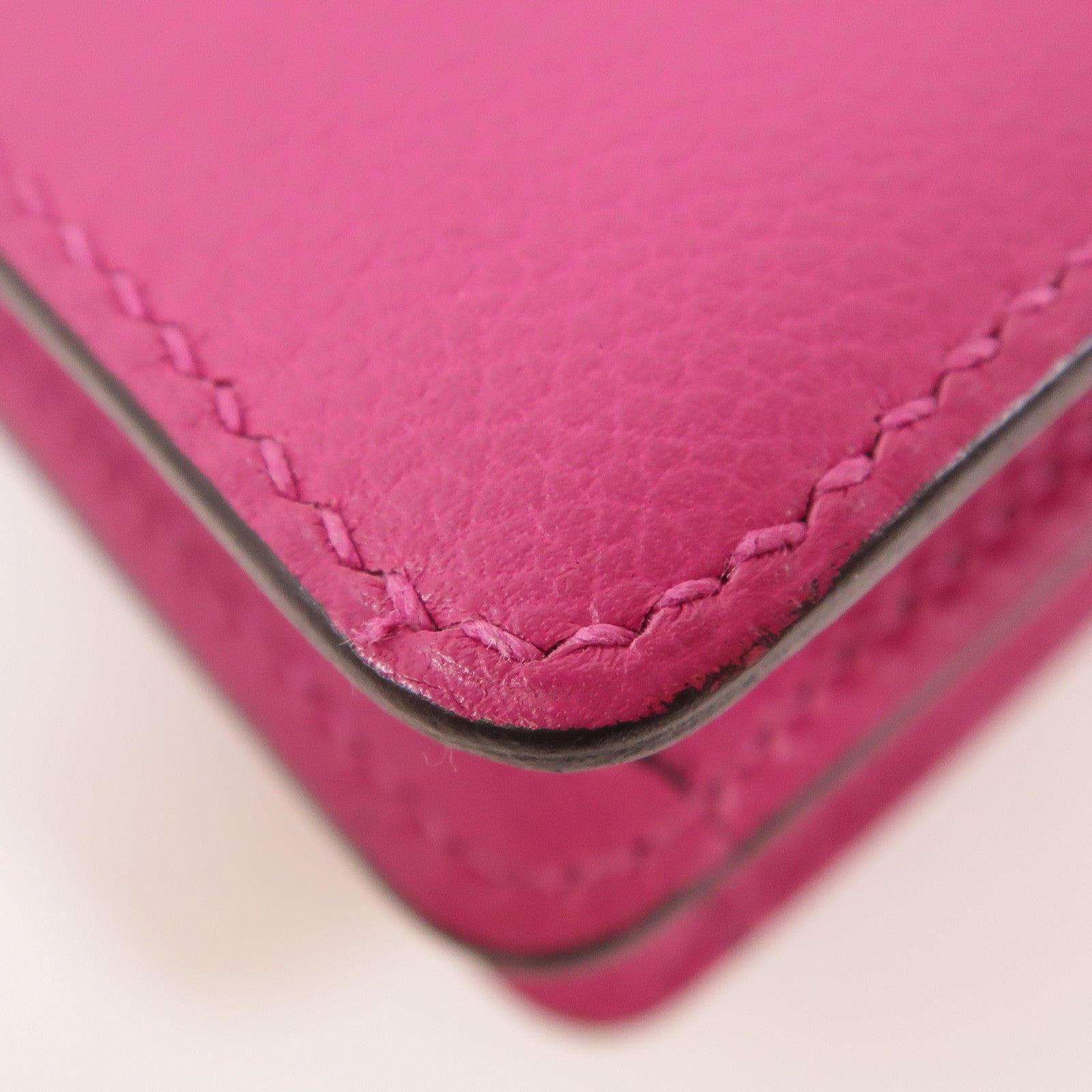 HERMES Evercolor皮革Mini Roulis銀扣肩背袋Anemone