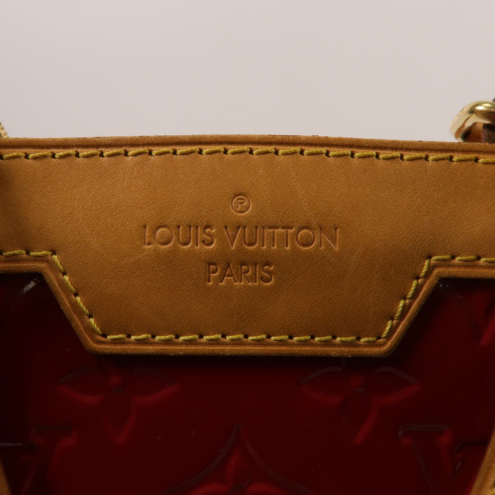 LOUIS VUITTON Mono-Vernis Brea MM手挽肩背兩用袋紅色