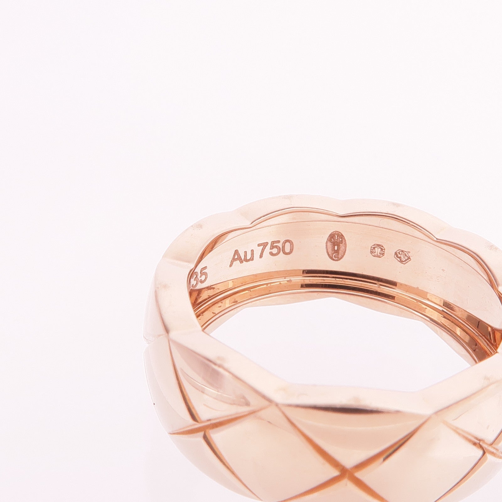 CHANEL 18K玫瑰金Coco Crush Ring戒指Chanel#48/US#4.5