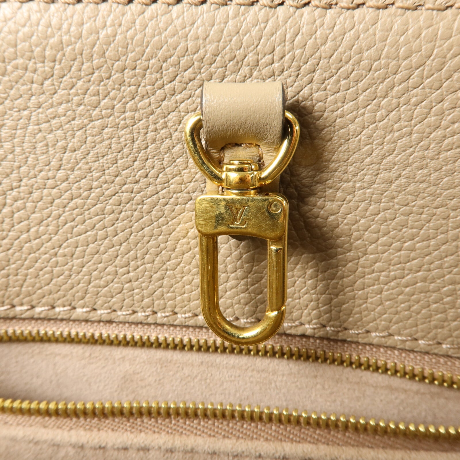LOUIS VUITTON Monogram Empreinte On The Go MM金扣手挽肩背兩用袋