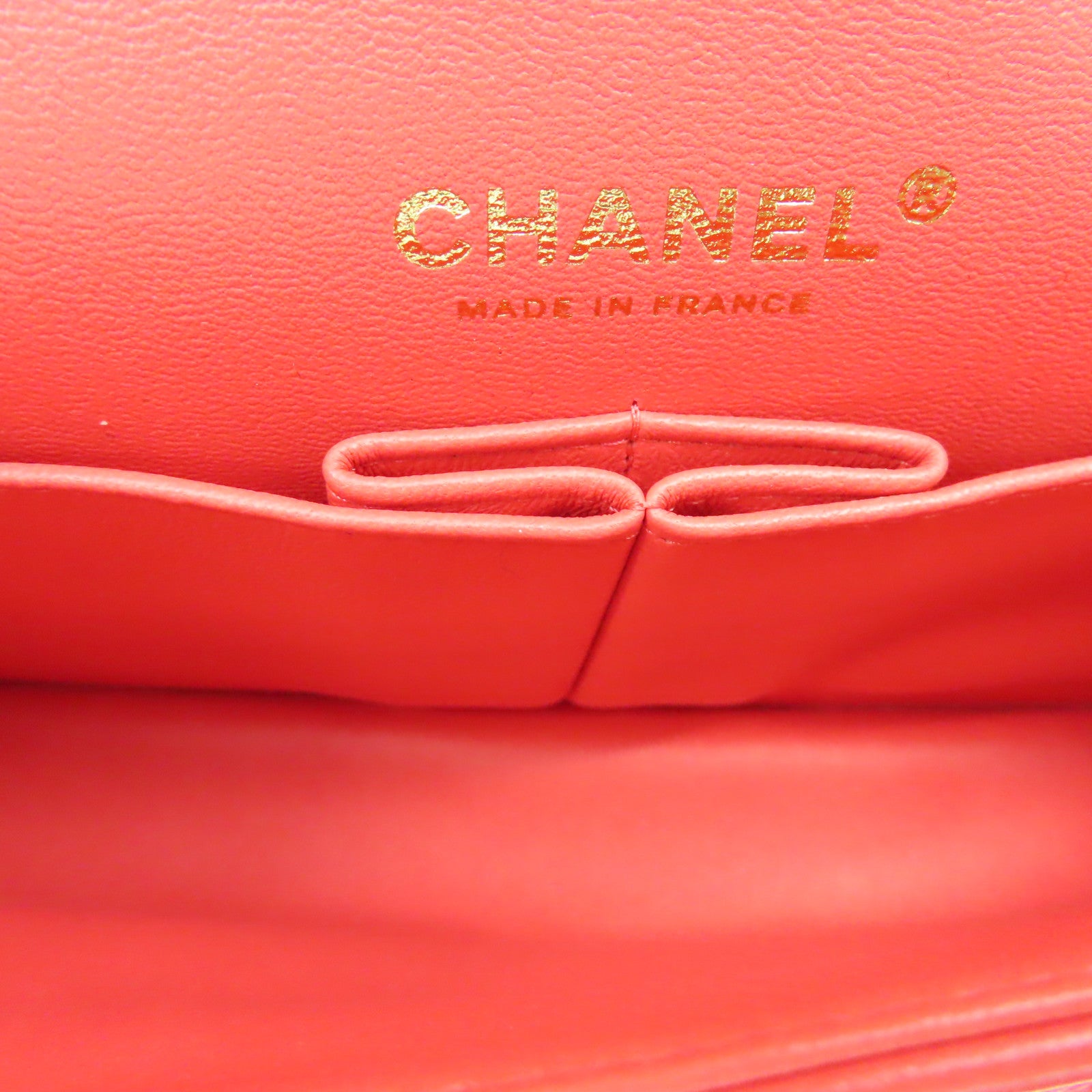 CHANEL 【清倉大減價】菱格羊皮皮革Chain Shoulder Bag金扣鏈帶肩背袋紅色