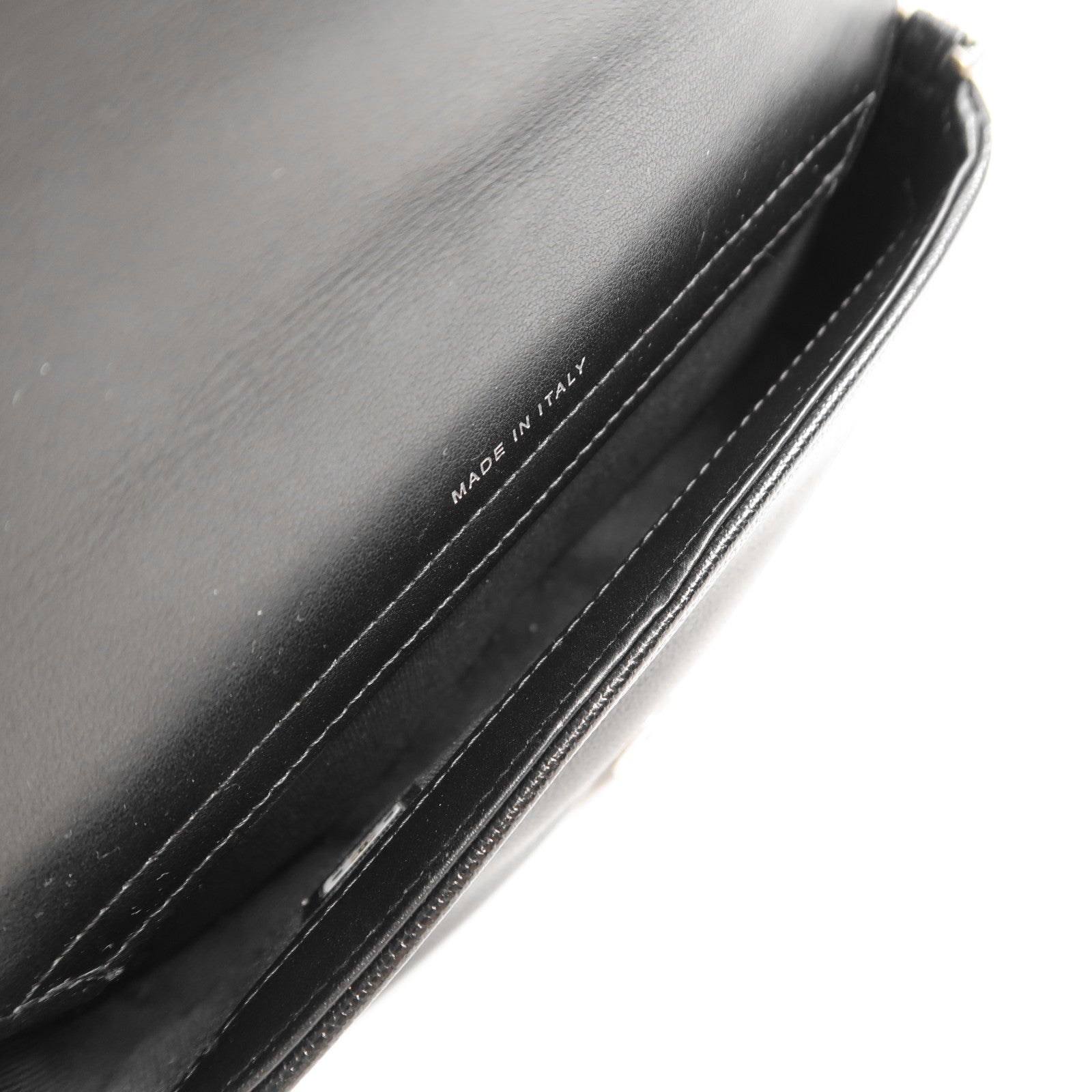 CHANEL 牛皮皮革Shoulder Bag銀扣肩背袋