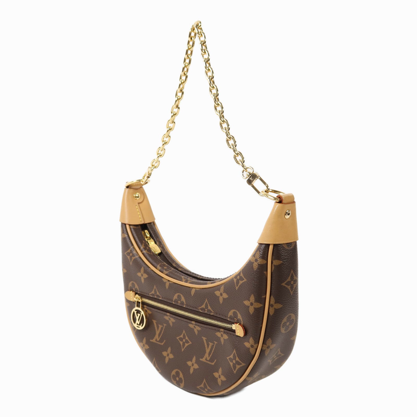 LOUIS VUITTON Monogram Loop金扣肩背袋棕色
