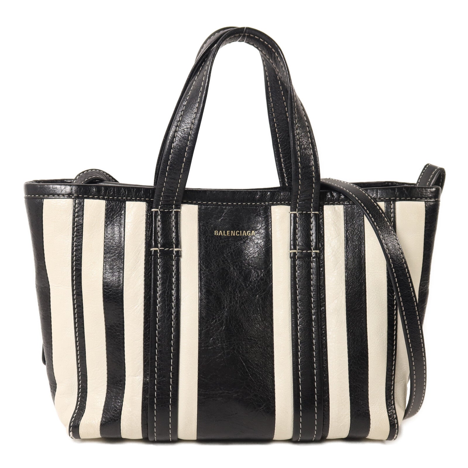 BALENCIAGA 羊皮皮革Barbes Small Shopper手挽肩背兩用袋