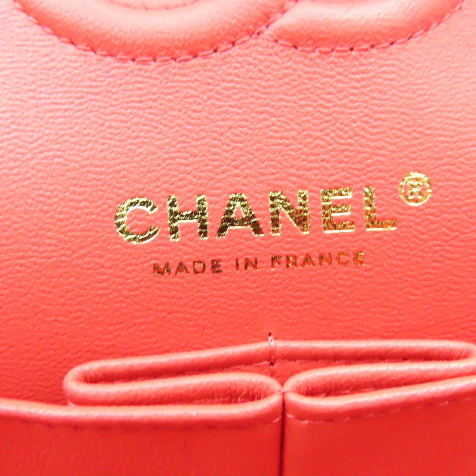 CHANEL 【清倉大減價】菱格羊皮皮革Chain Shoulder Bag金扣鏈帶肩背袋紅色