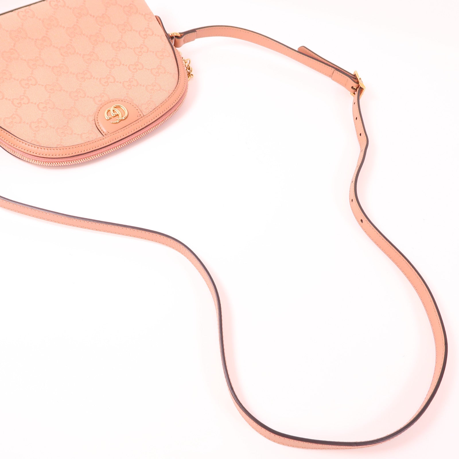 GUCCI 帆布Ophidia GG金扣肩背袋