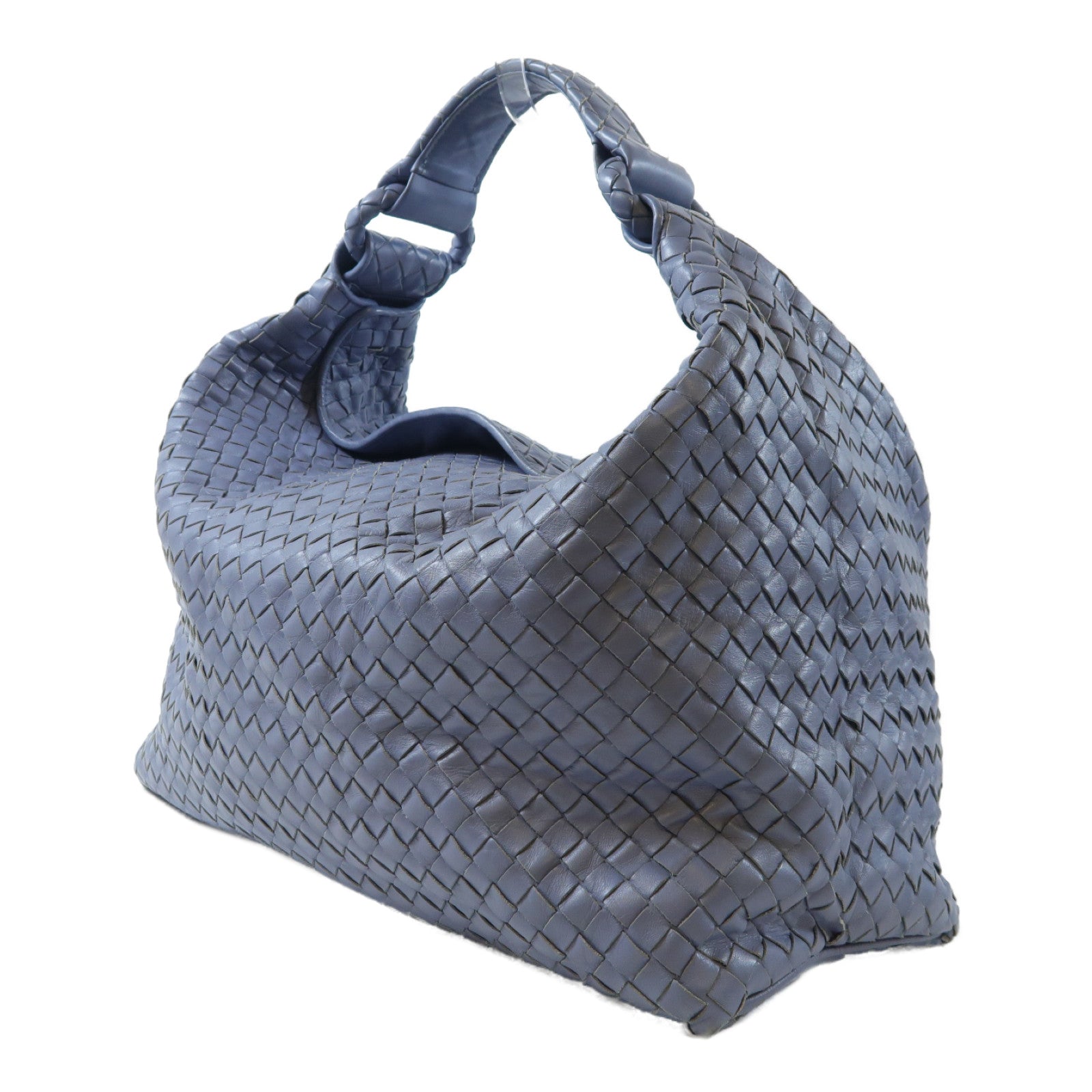 BOTTEGA VENETA 織紋皮革Tote Bag手挽袋藍色