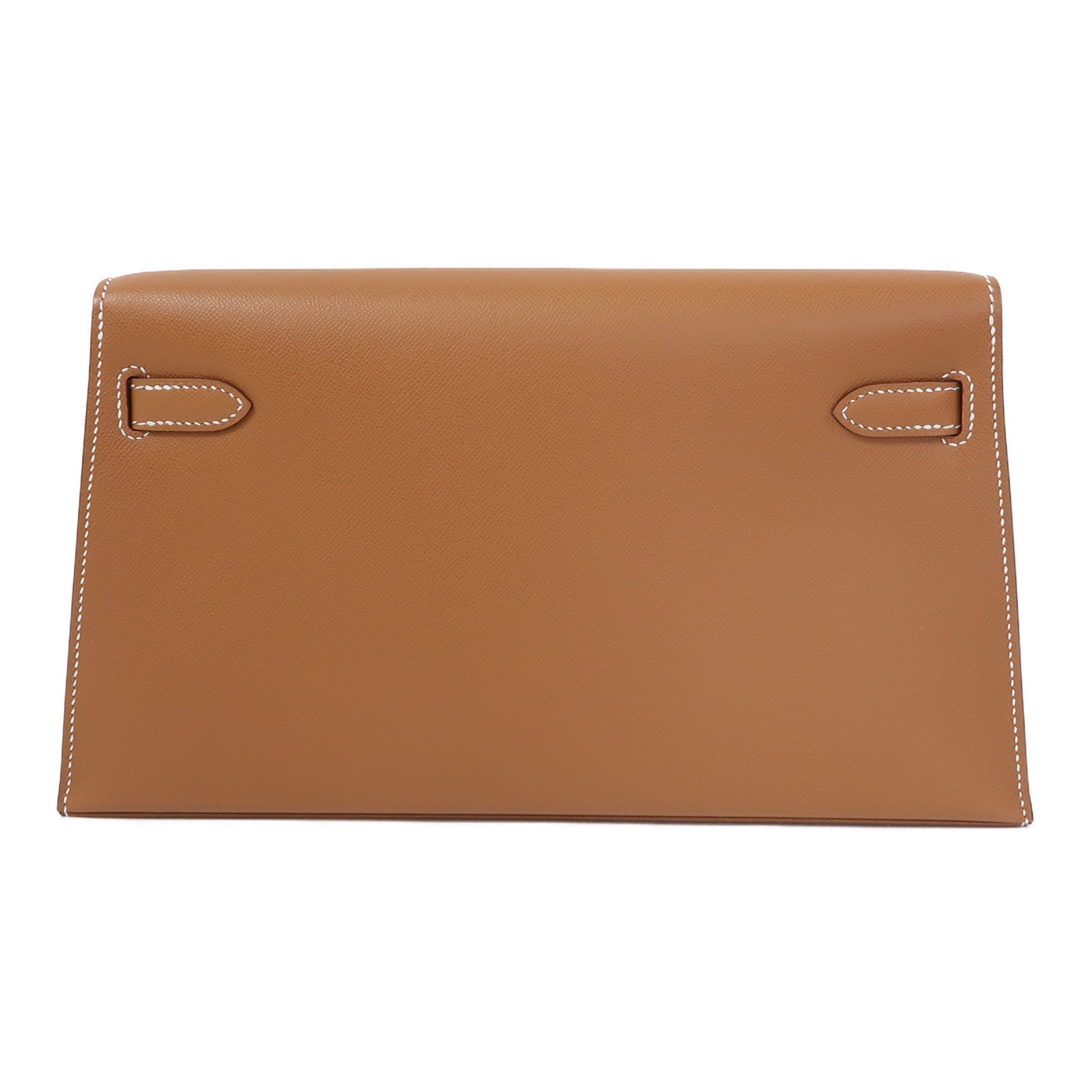 HERMES 【激減優惠】Madame皮革Kelly Elan金扣肩背袋金棕色