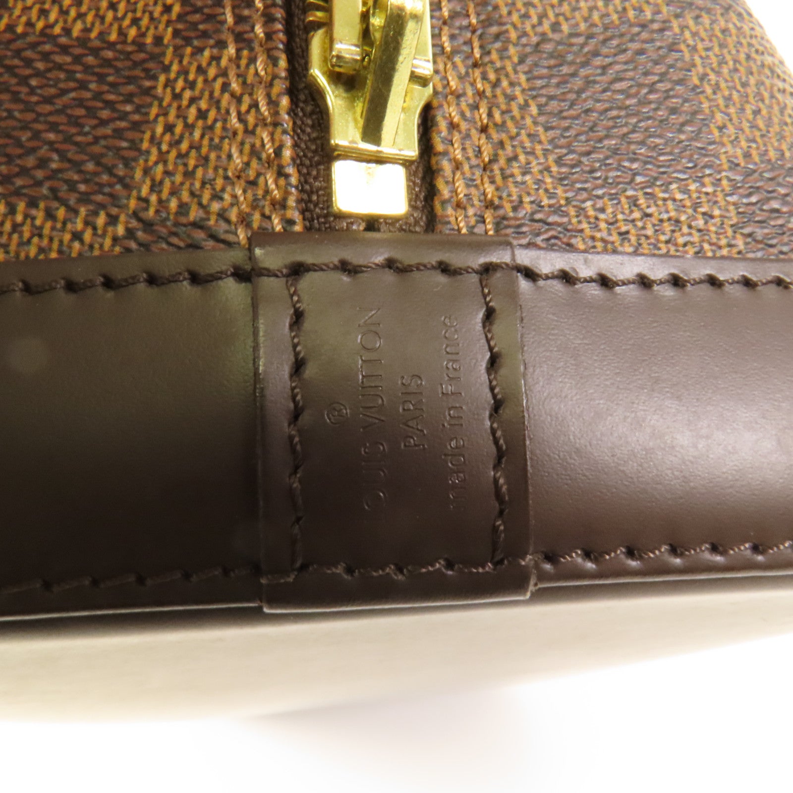 LOUIS VUITTON Damier Alma金扣手挽袋