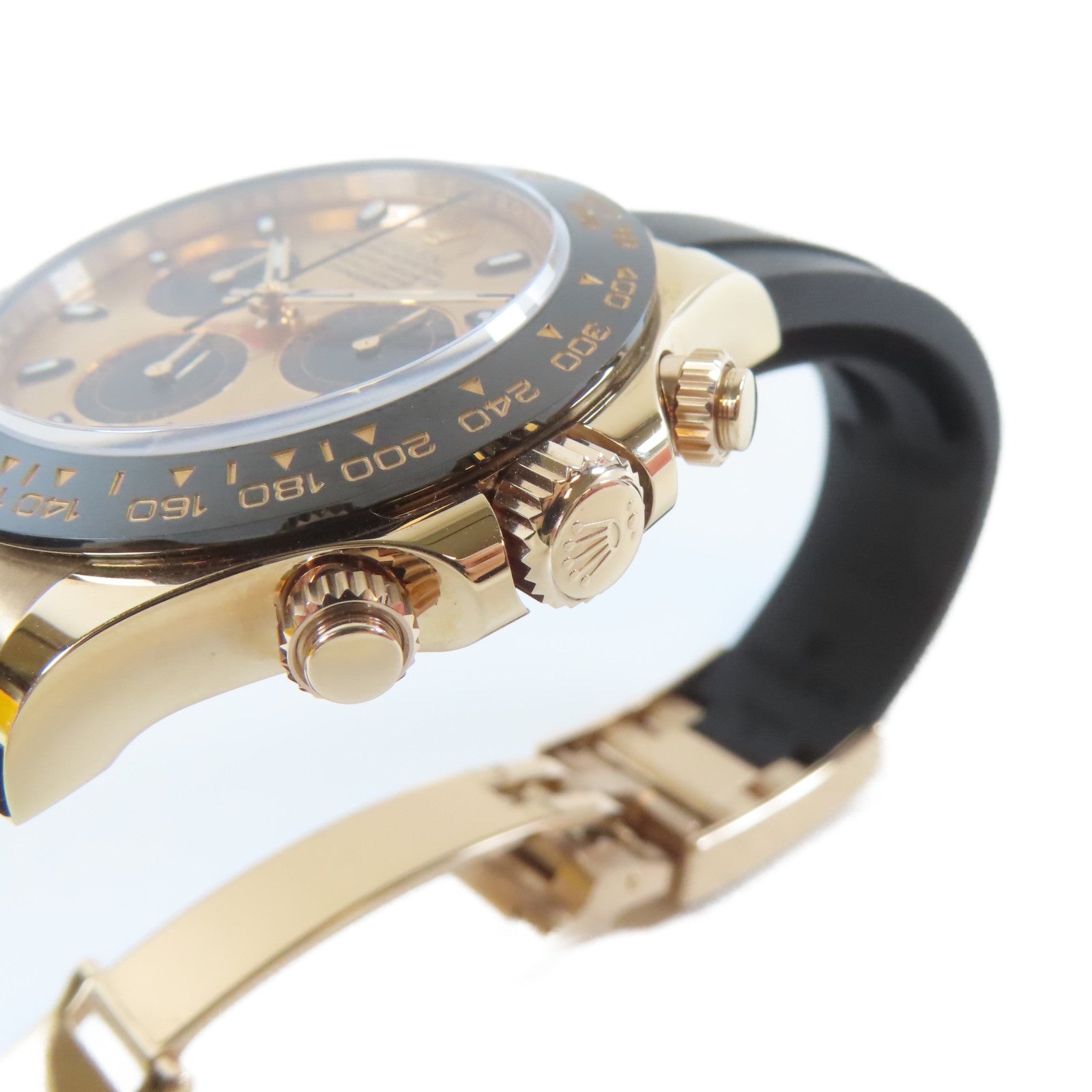 ROLEX Daytona 18K玫瑰金/橡膠手錶自動機芯銅色