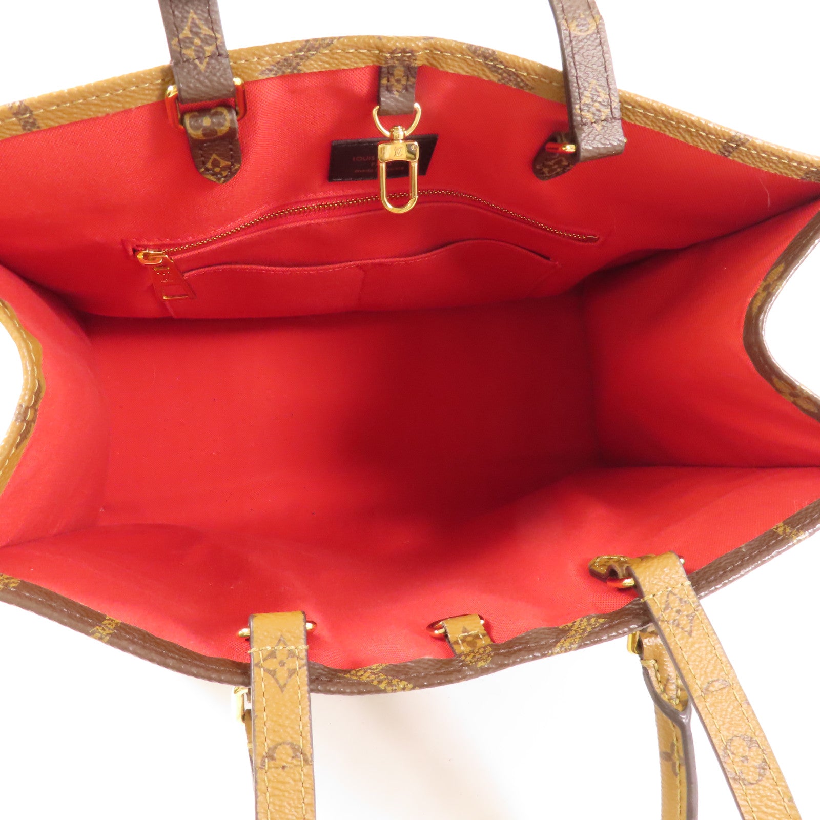 LOUIS VUITTON LV GHW On The Go MM 2 Way Bag M45321 Monogram Giant Brown