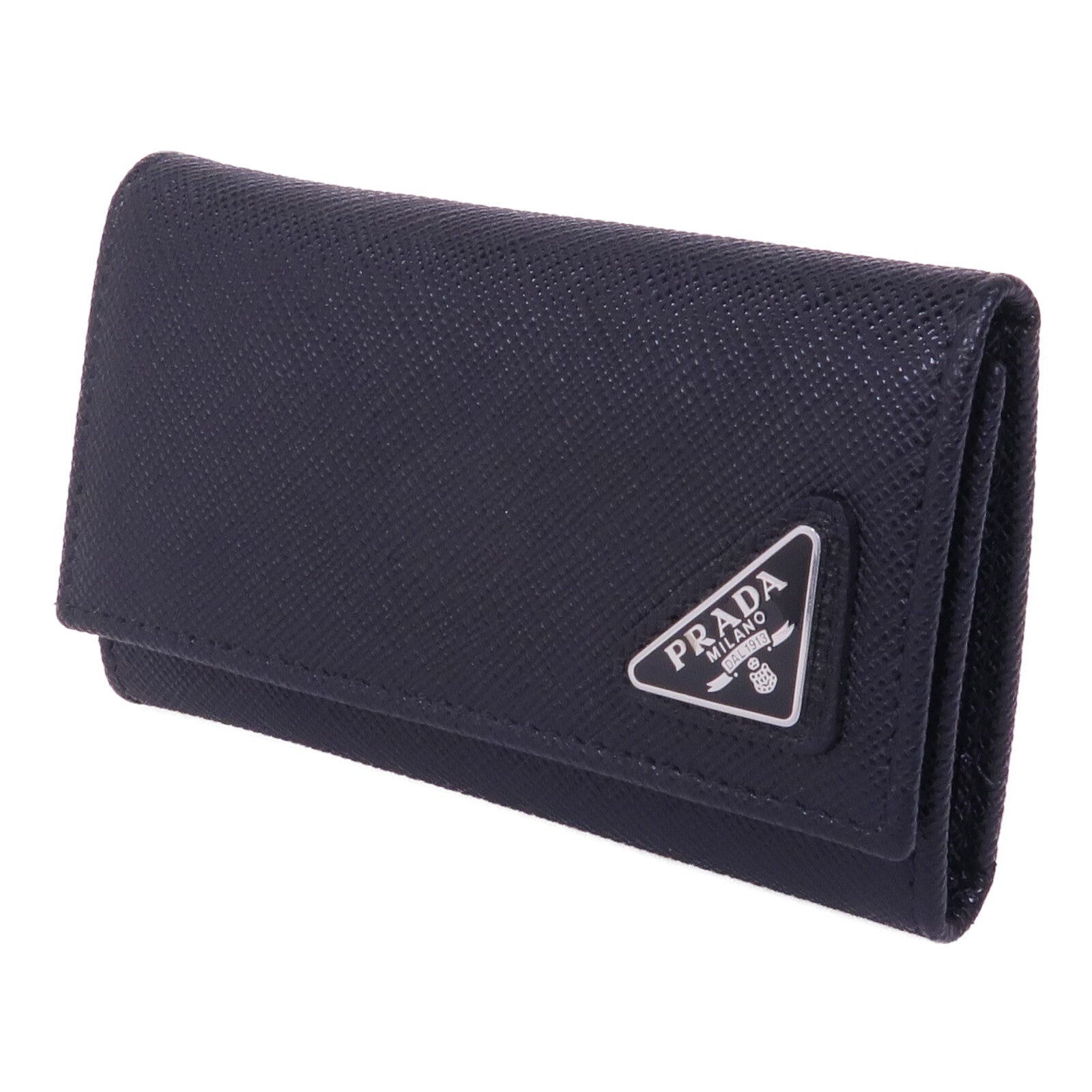 PRADA 牛皮皮革Key Case銀扣鎖匙包