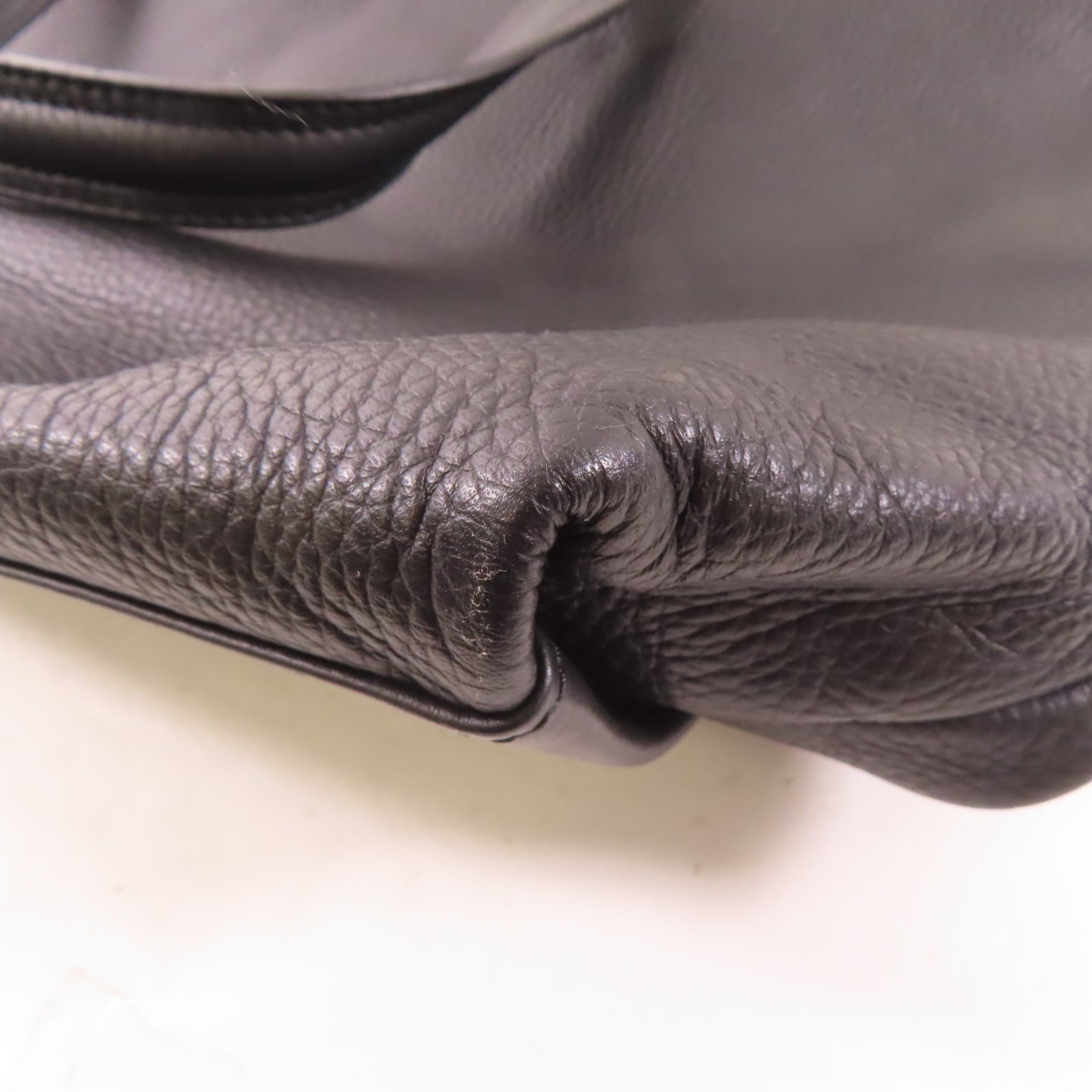 SELECTION 牛皮皮革Emporio Armani Shoulder Bag金扣肩背袋黑色