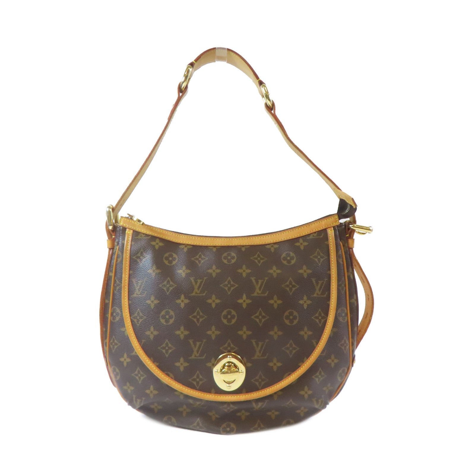 LOUIS VUITTON Monogram Tulum GM Shoulder Bag金扣肩背袋啡色
